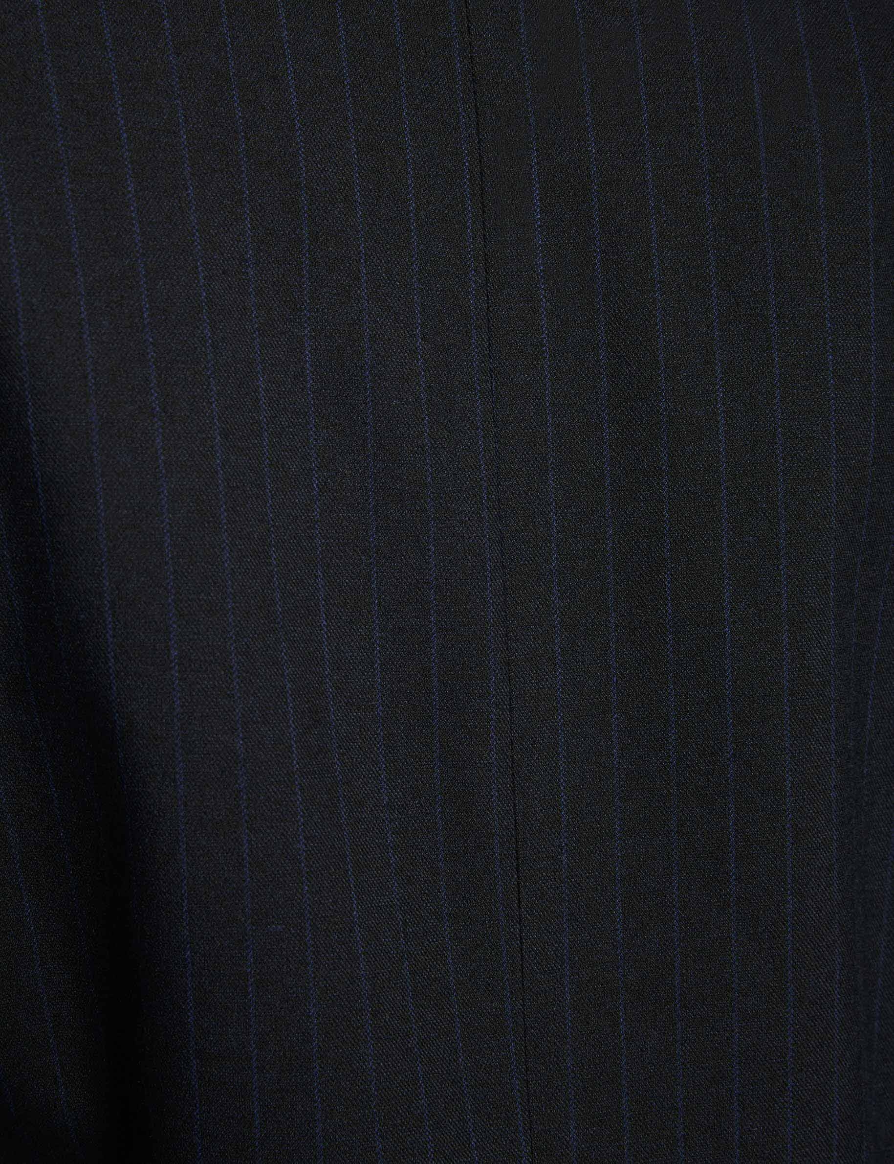 striped straight blazer navy blue women null