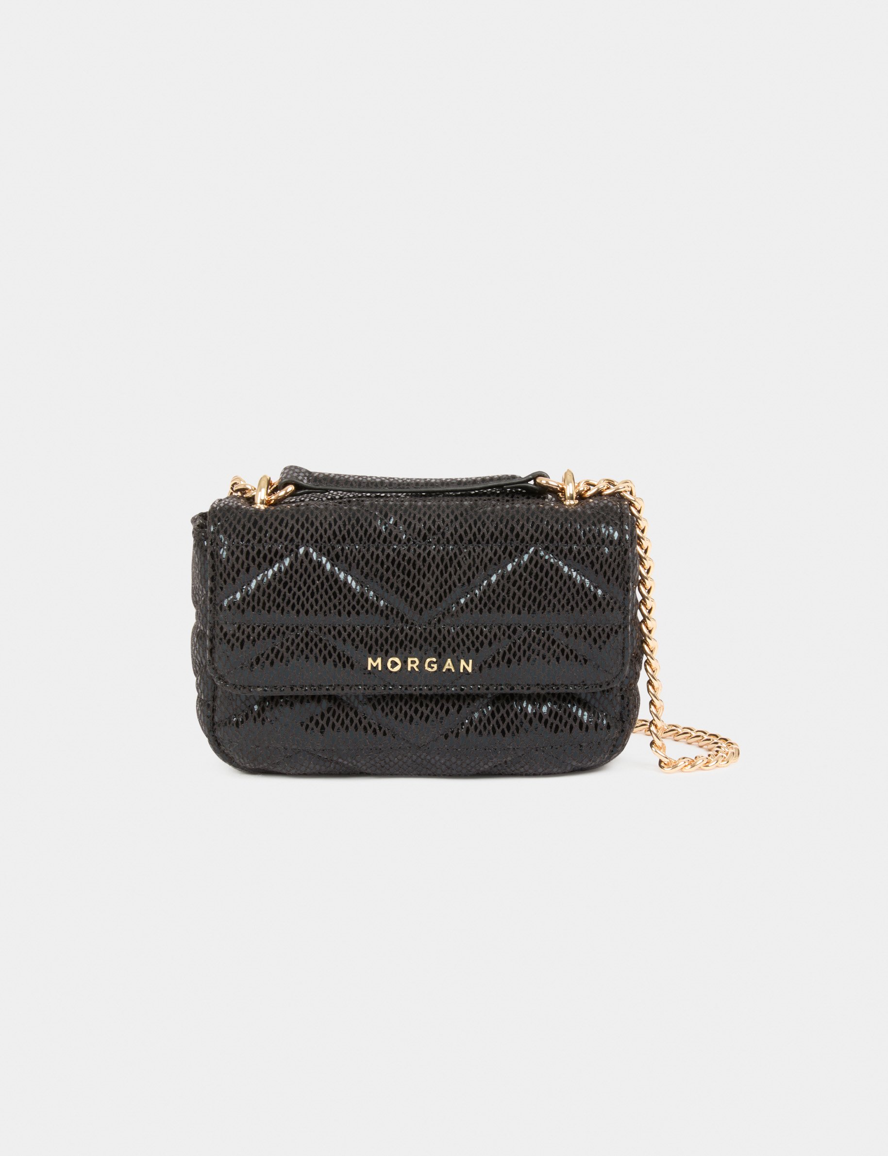 Iridescent quilted clutch bag black women