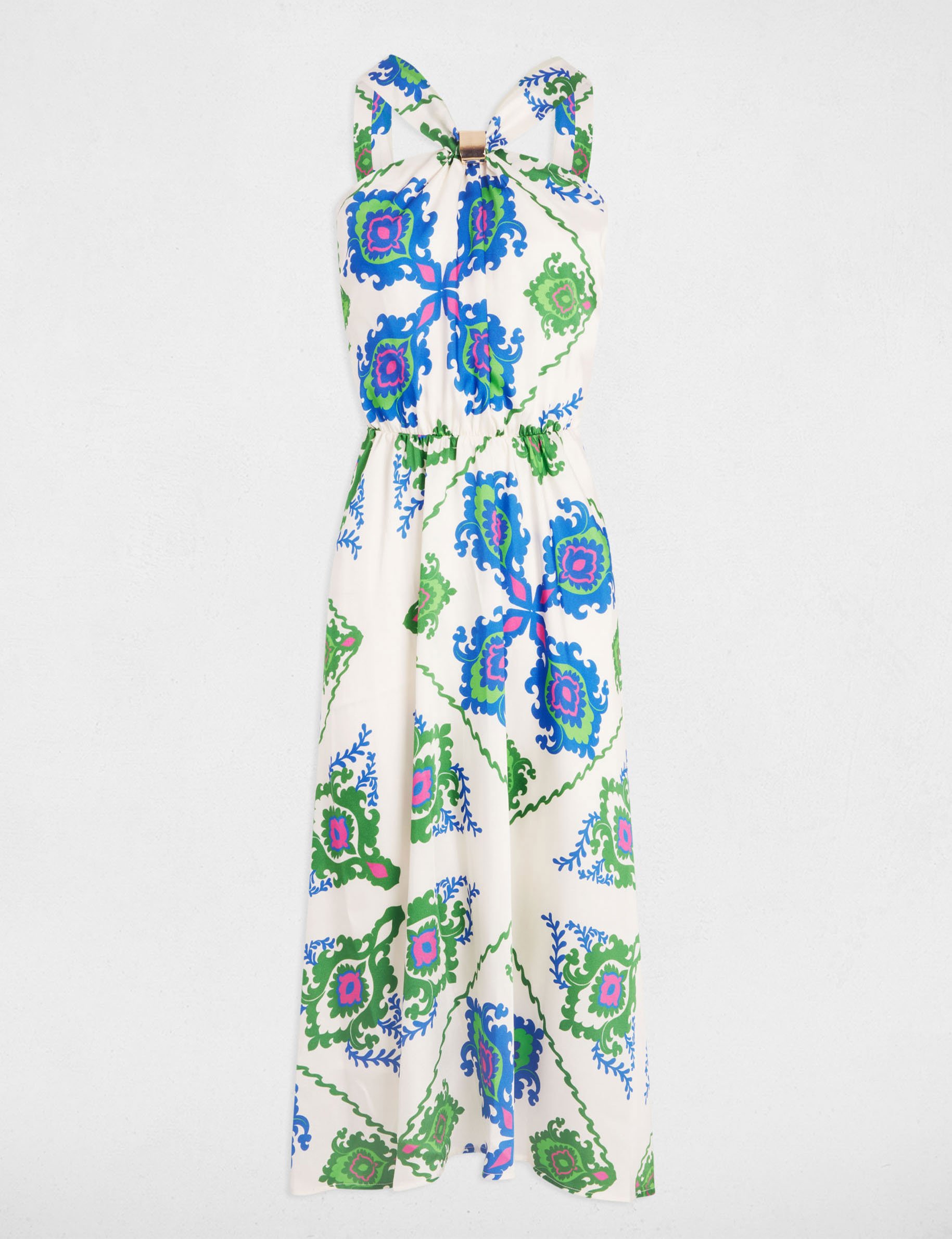 Printed A-line midi dress multicolor women