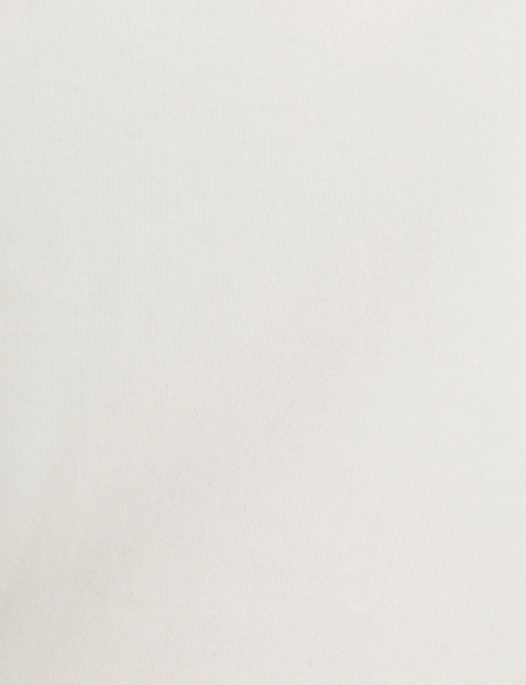 cropped t shirt with round neck white women null