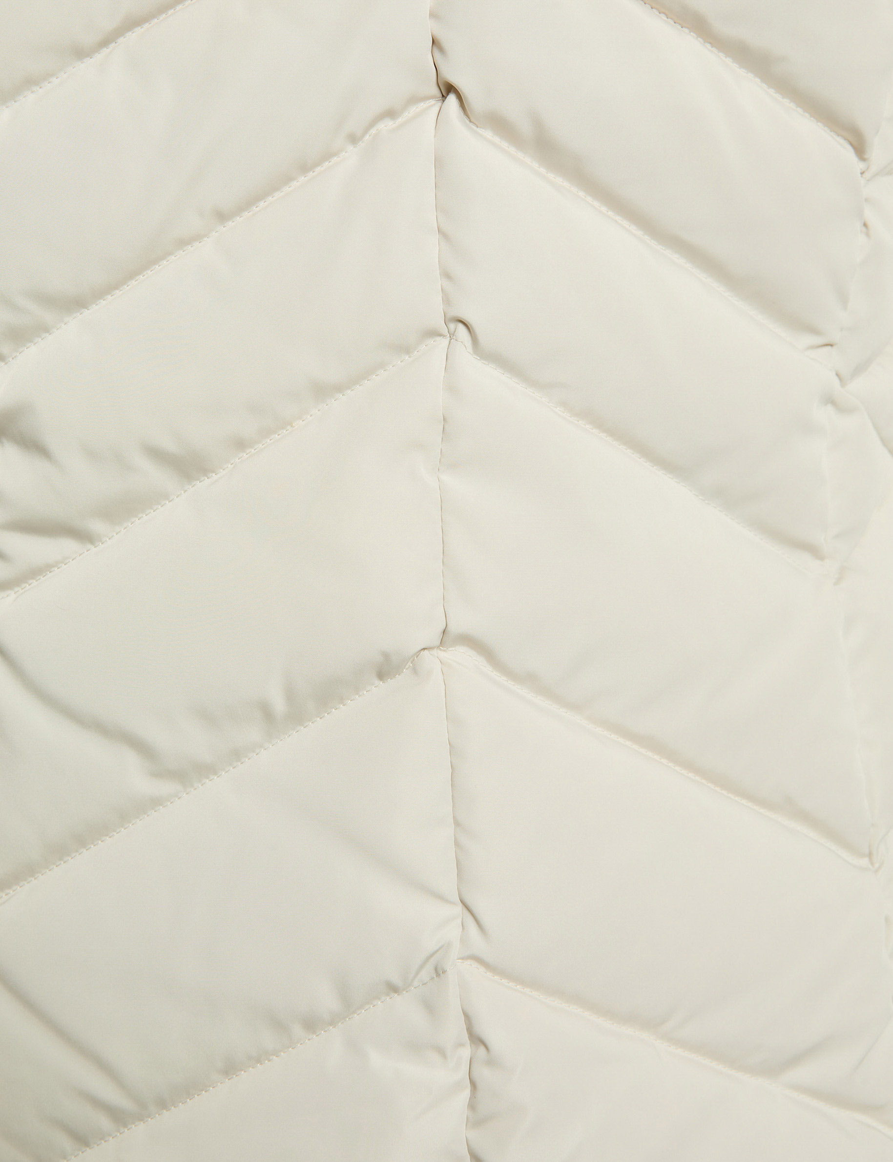 long hooded puffer jacket ivory women null