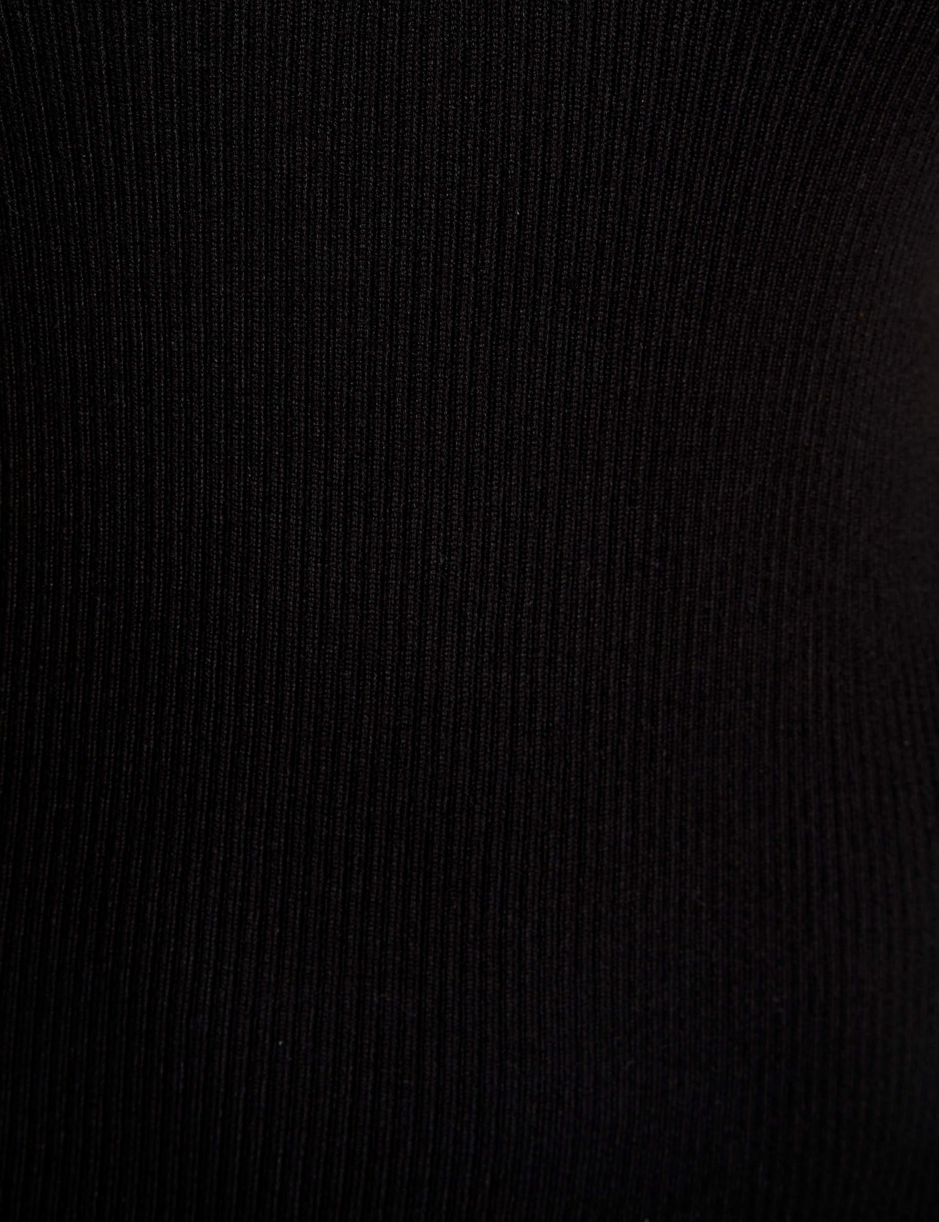 waisted mini knitted dress black women null
