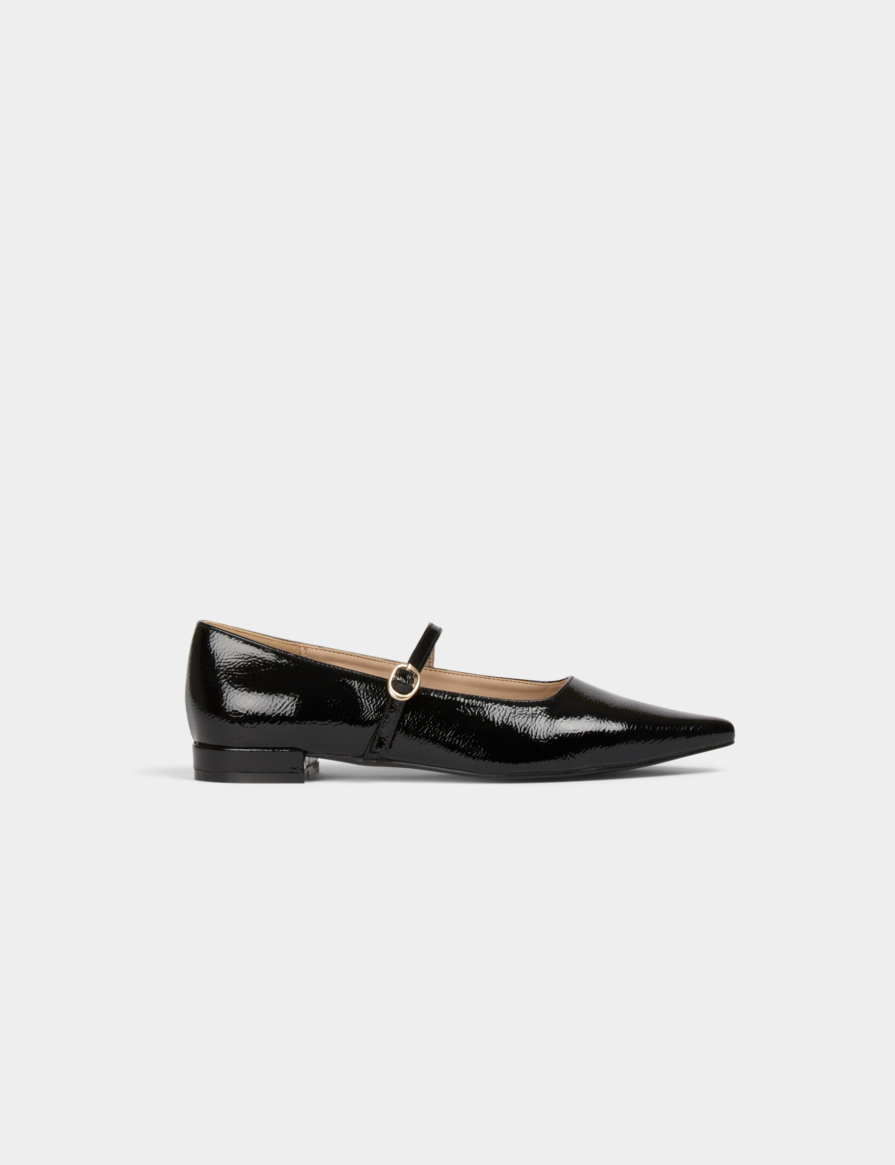 Patent ballet flats black women