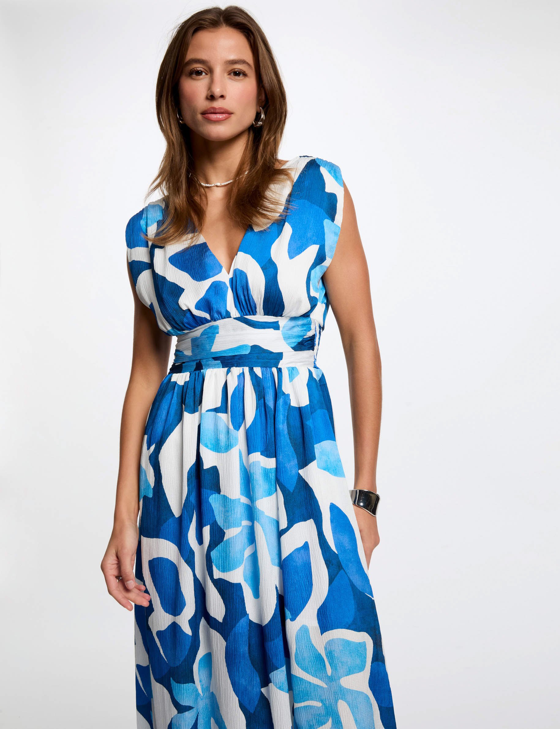 printed maxi straight dress multicolor women Printed maxi straight dress multicolor women