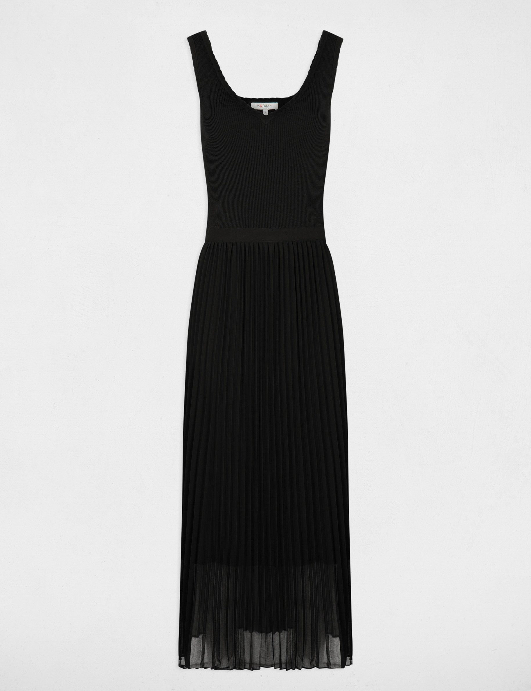 Waisted maxi knitted dress black ladies'