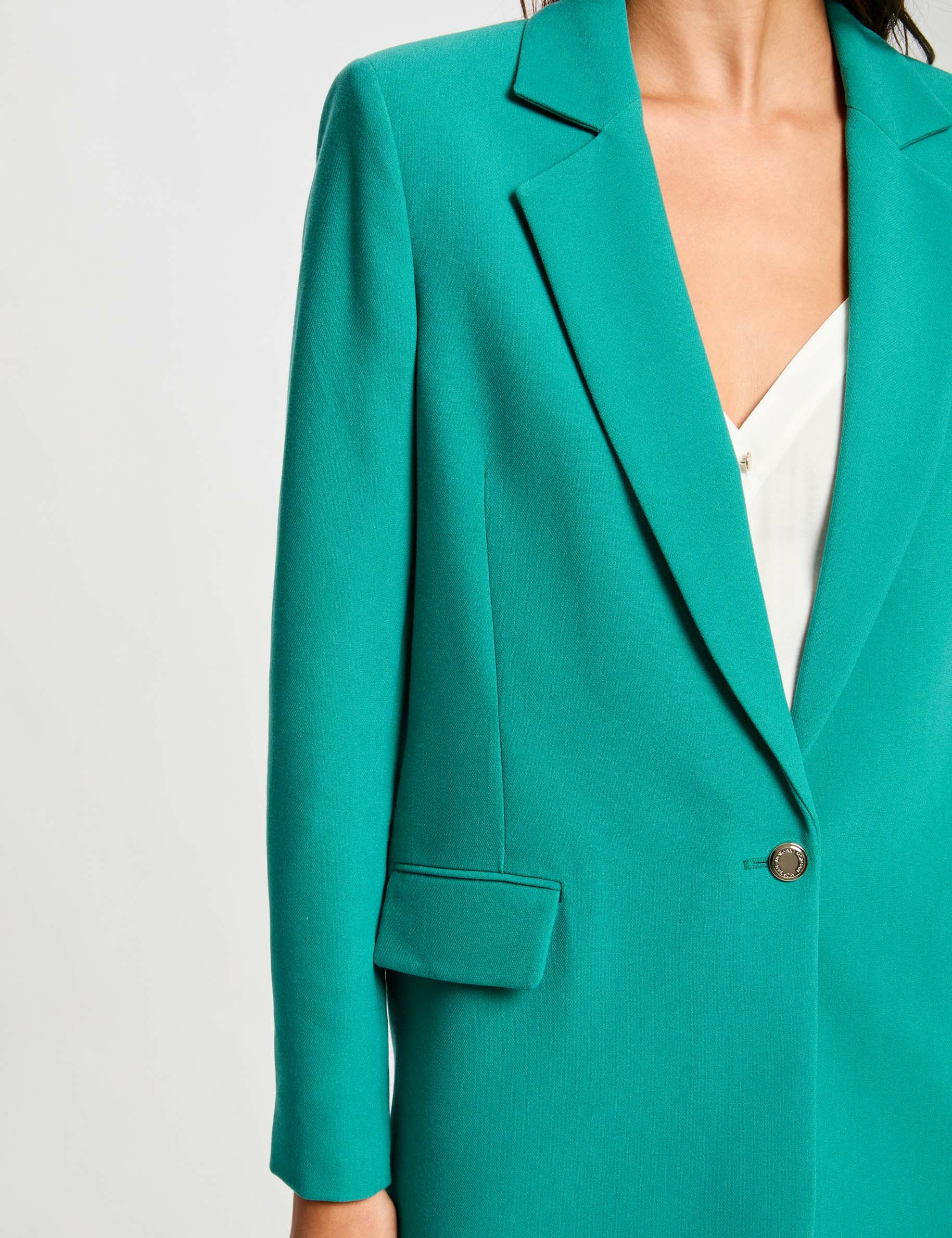 Blazer long sleeves mid-green women