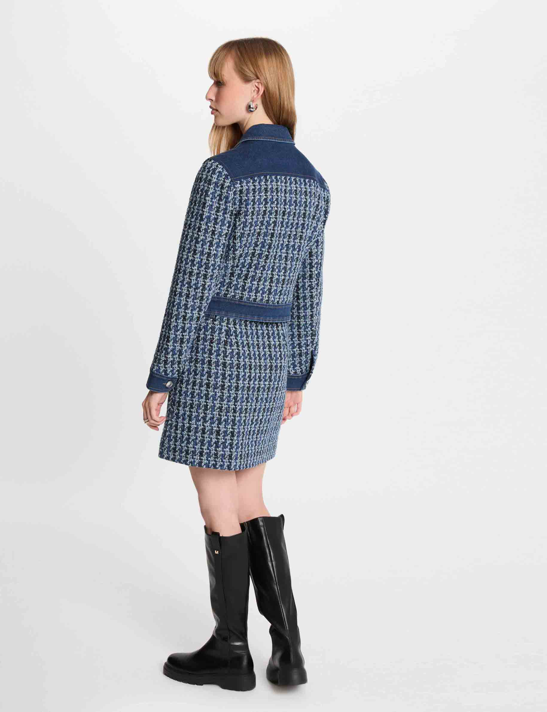 Short tweed jacket multicolor women