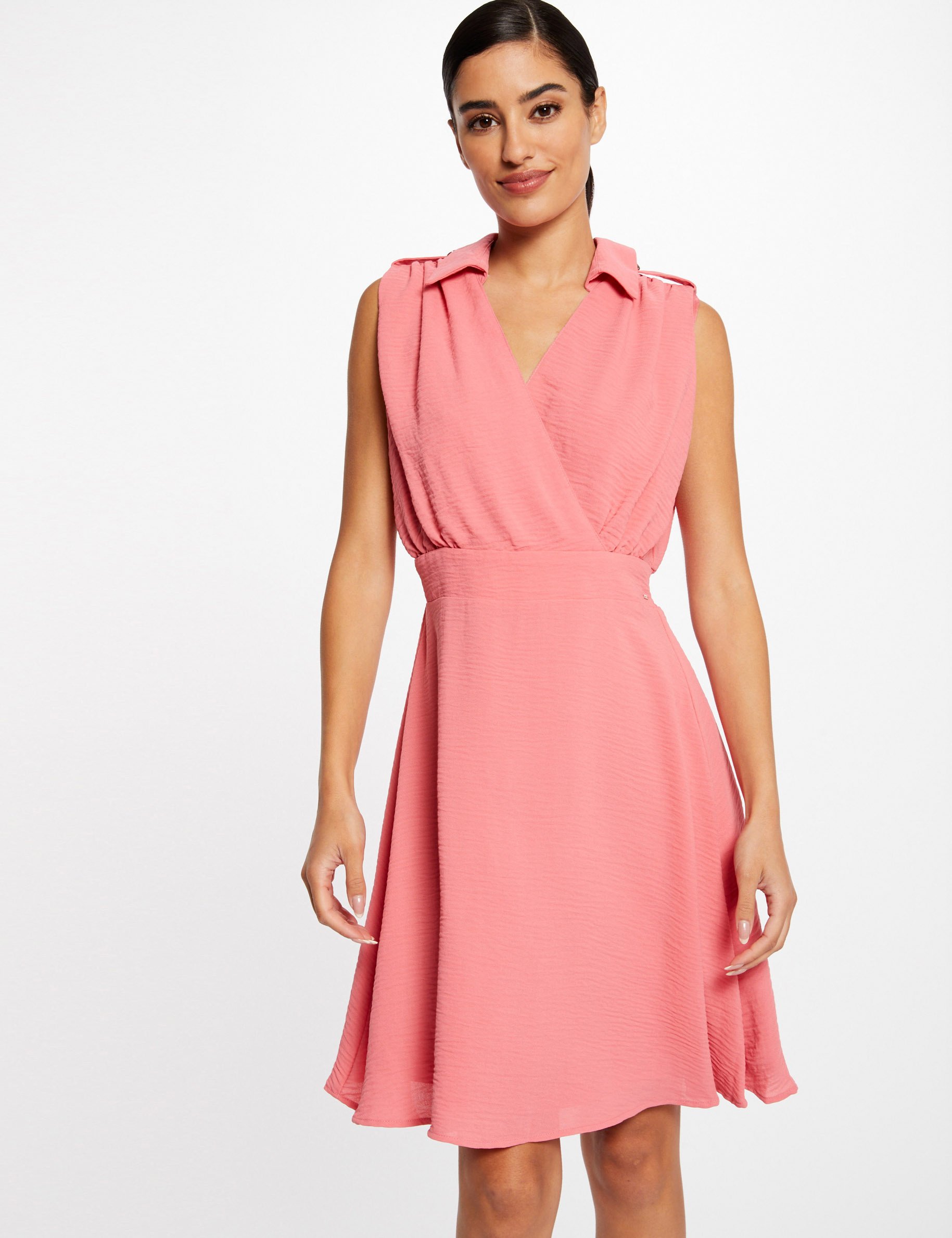 Sleeveless loose A-line dress pink ladies'