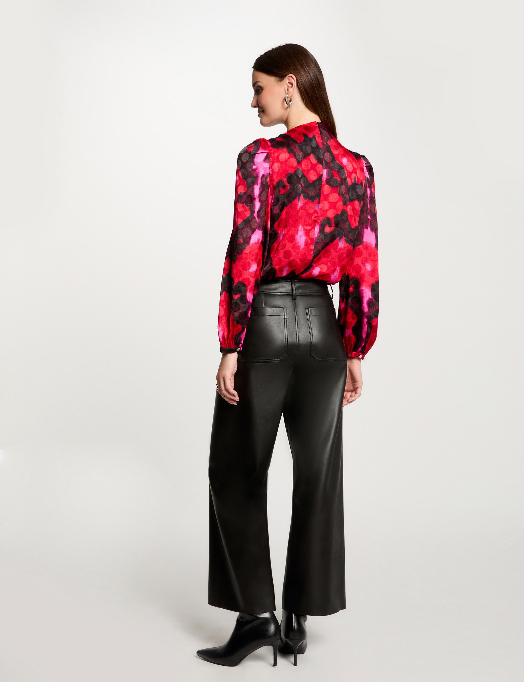 Long-sleeved blouse multicolored women