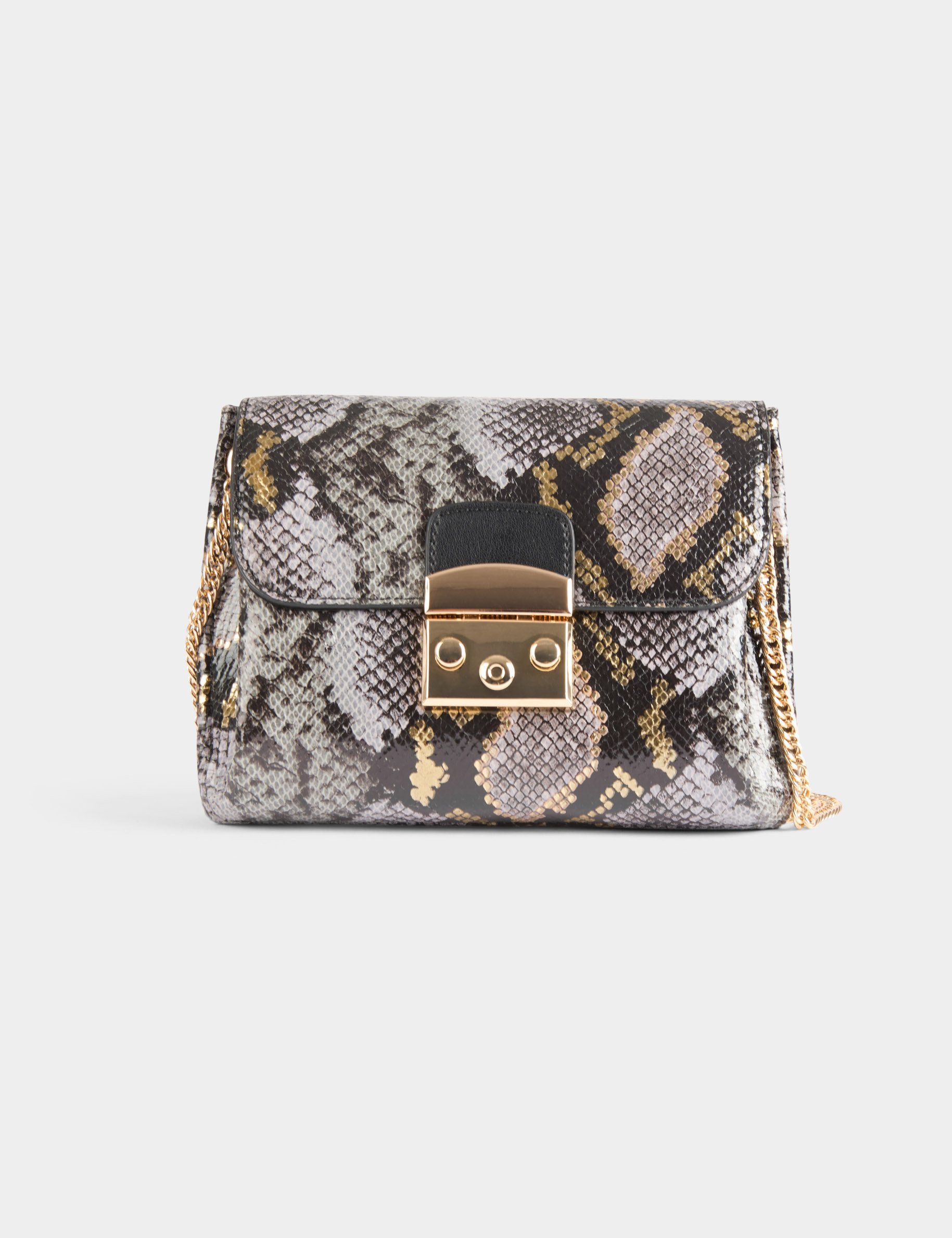 Clutch bag snake effect multicolor women