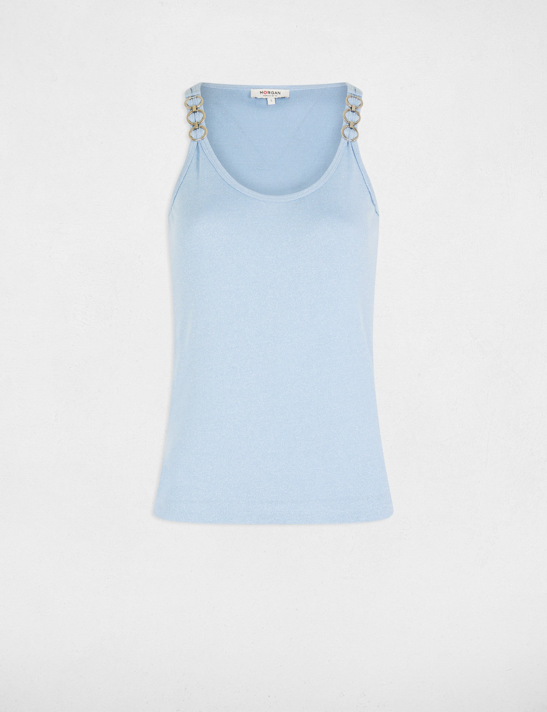 Vest top thin straps sky blue women