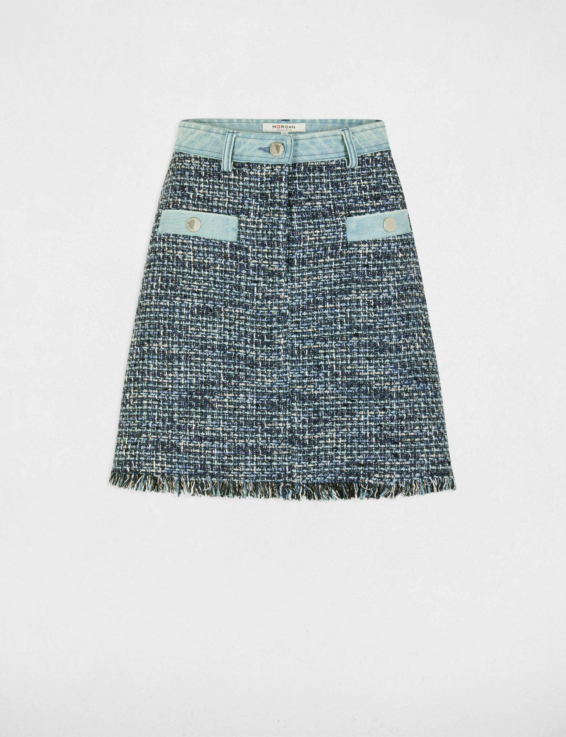 Mini tweed skirt multicolor women