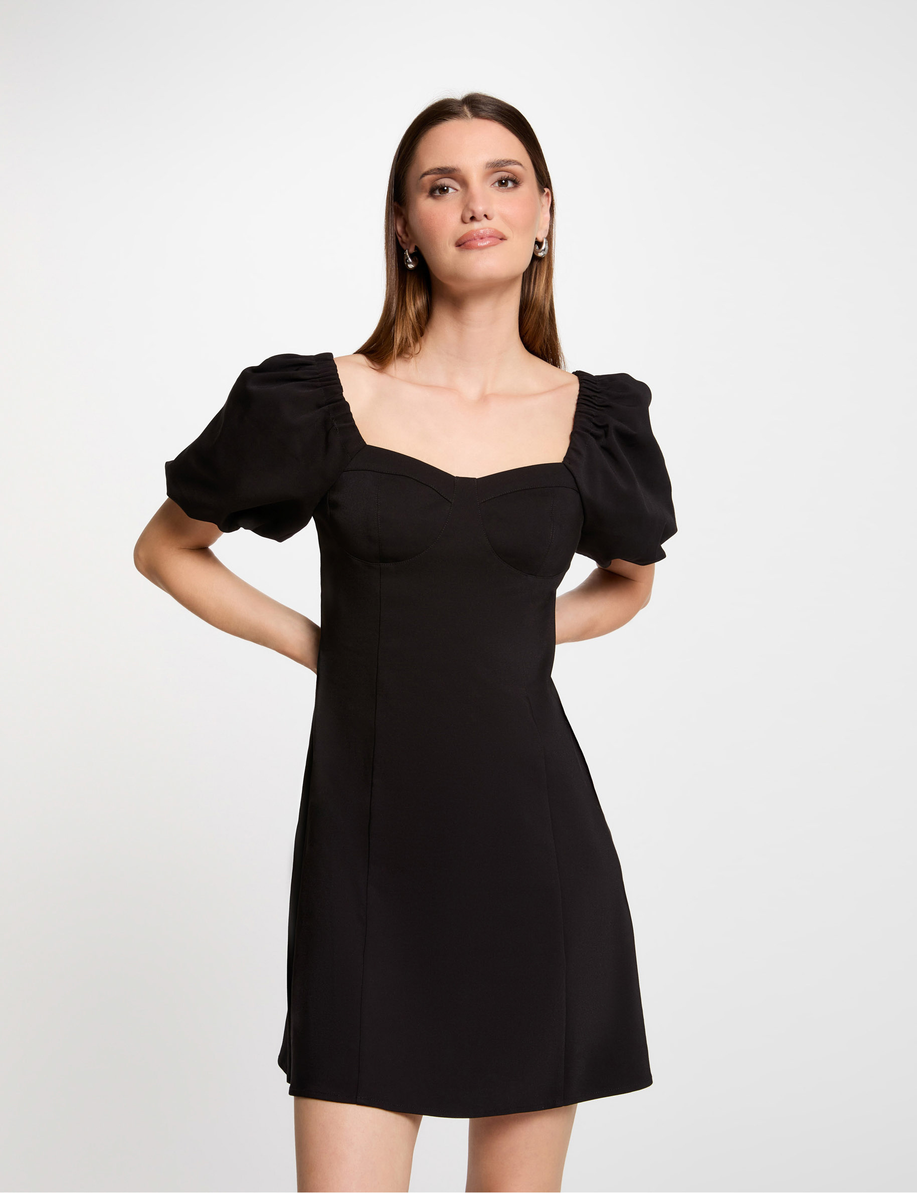 Mini fitted dress black women