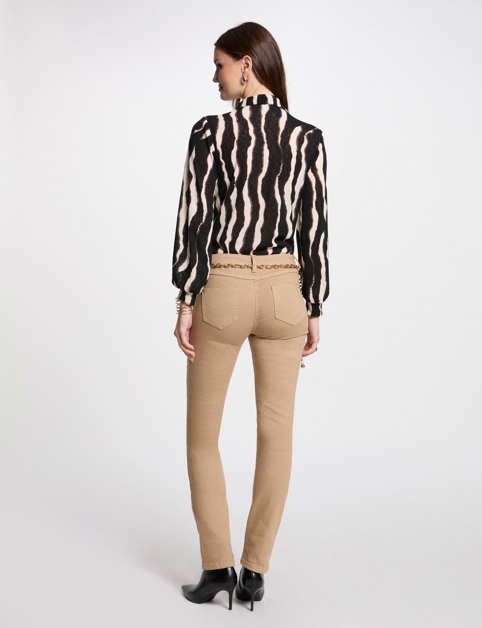 Straight trousers camel women