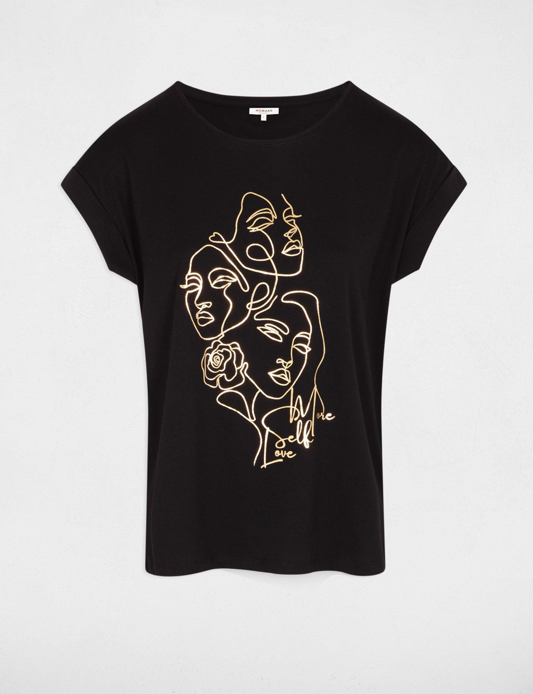 Short-sleeved t-shirt black women