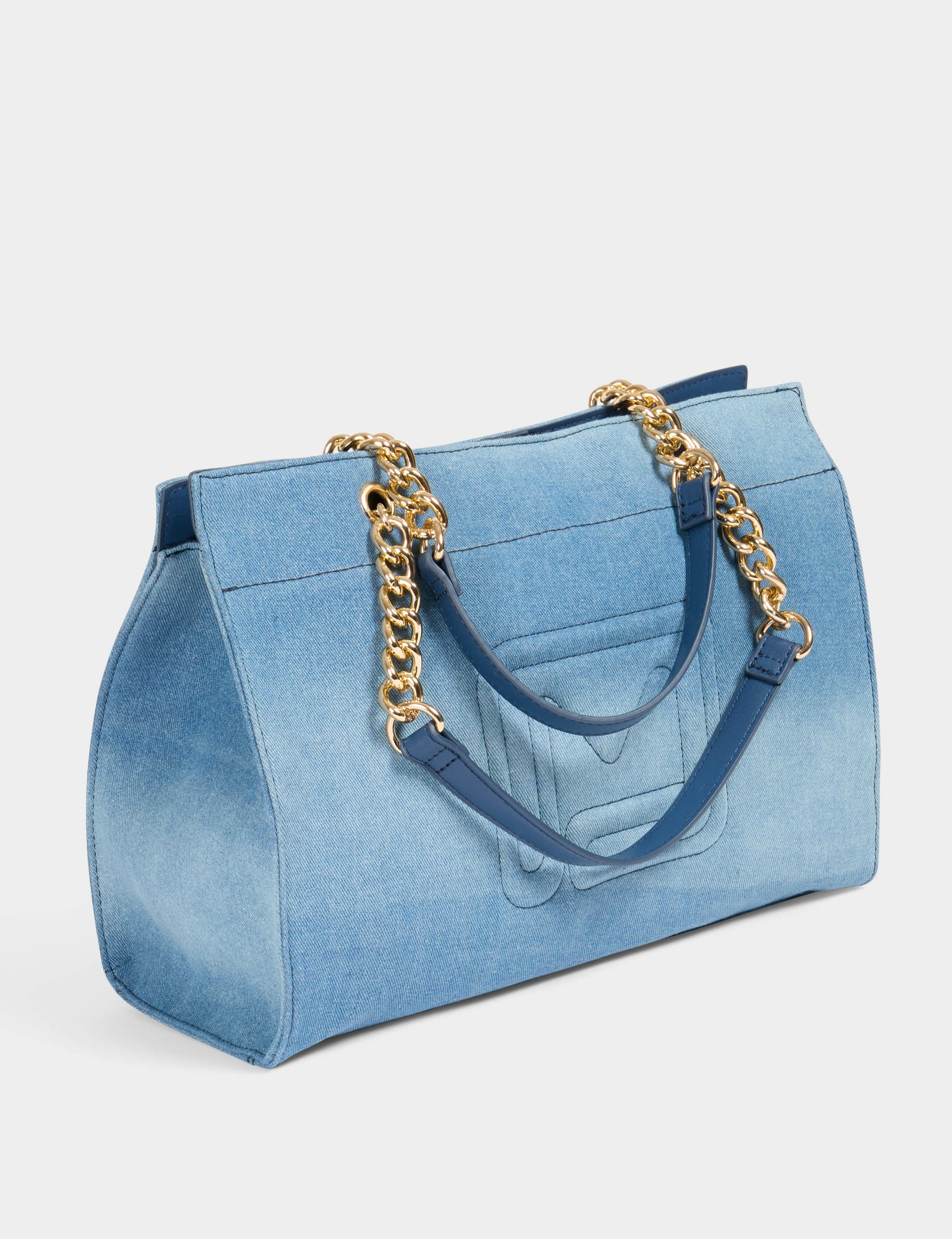 Denim handbag stone wash denim women