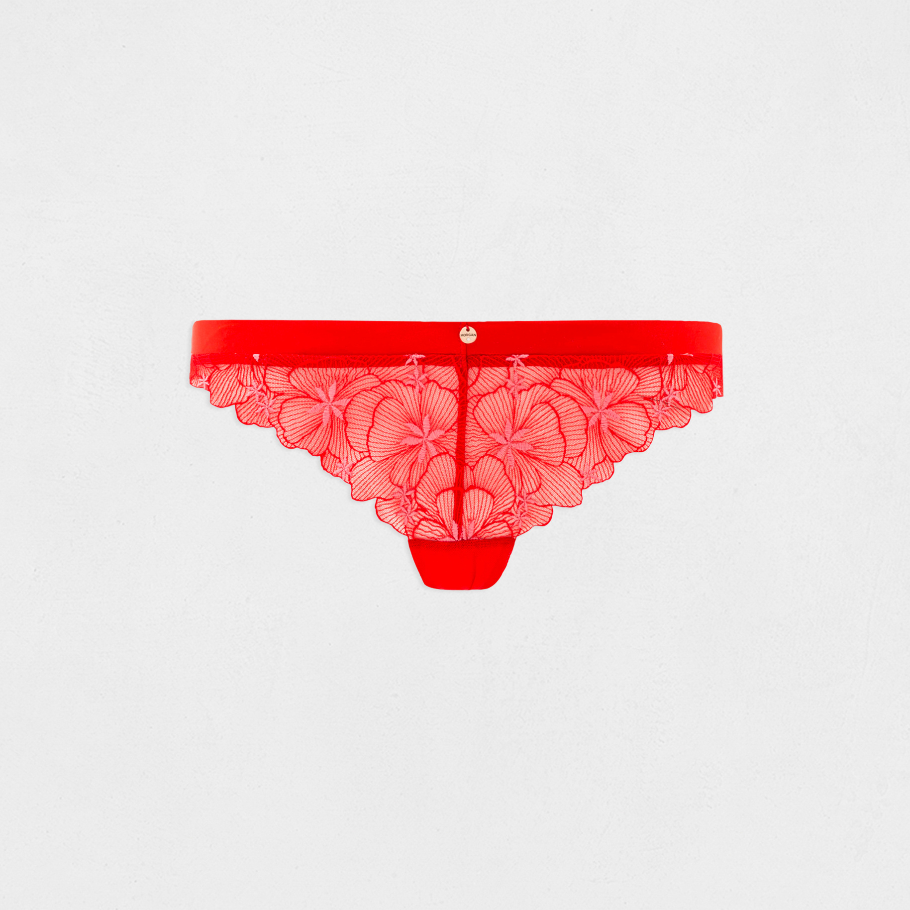 Lace Brazilian briefs red women