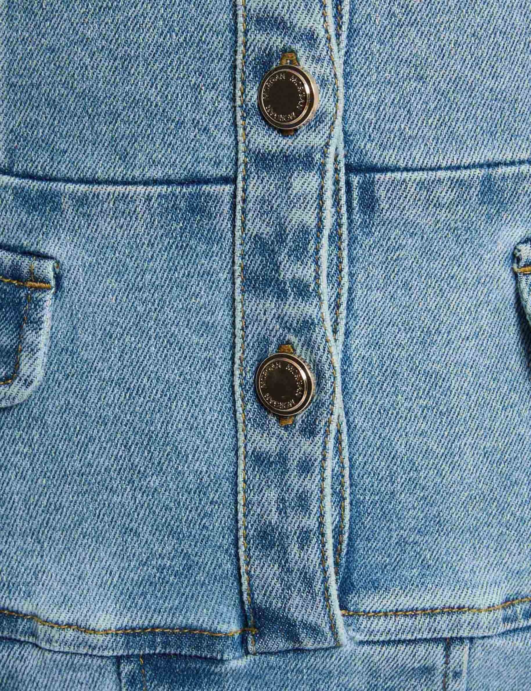 a line mini denim dress stone wash denim women null