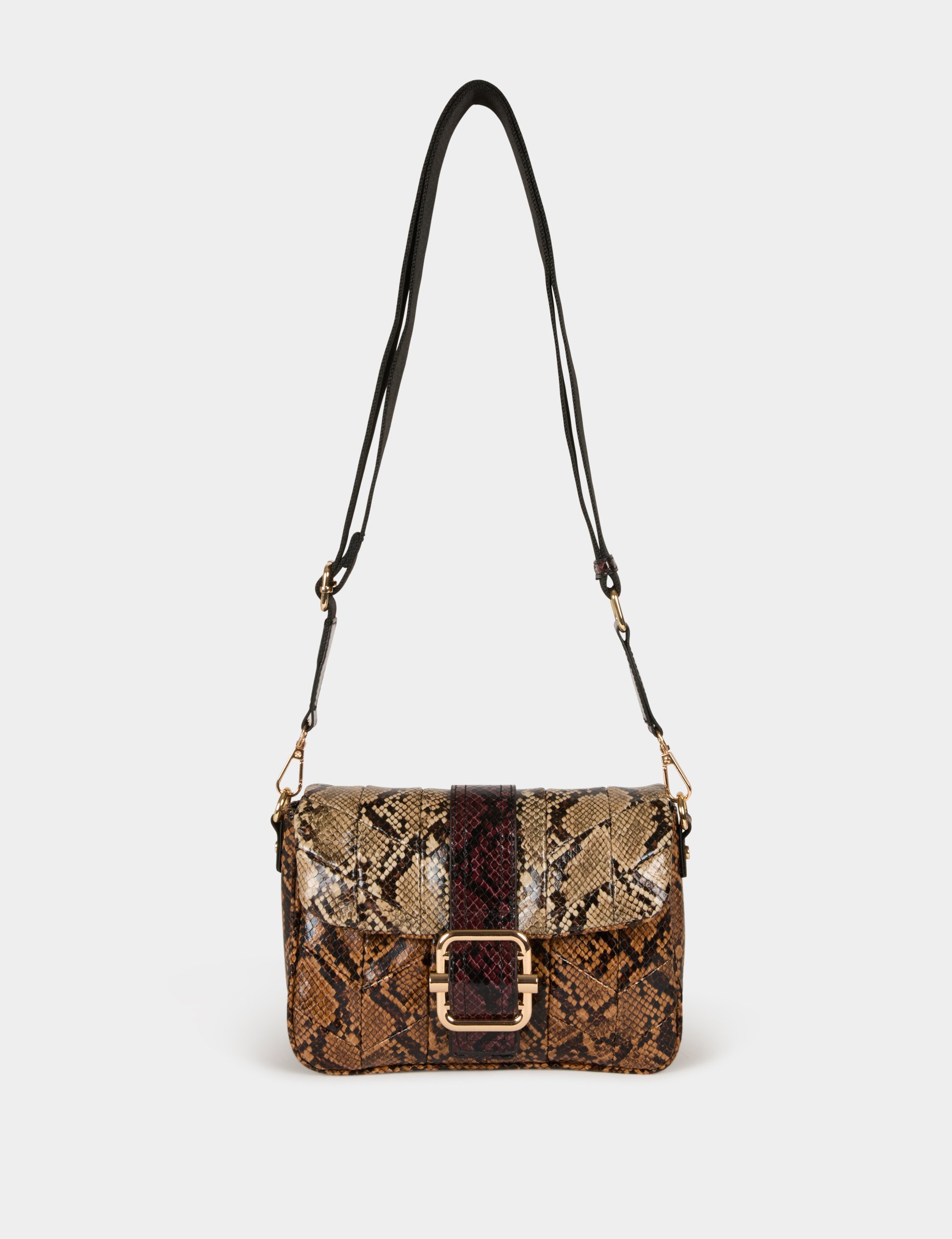 Bag with snake effect multicolored ladies'