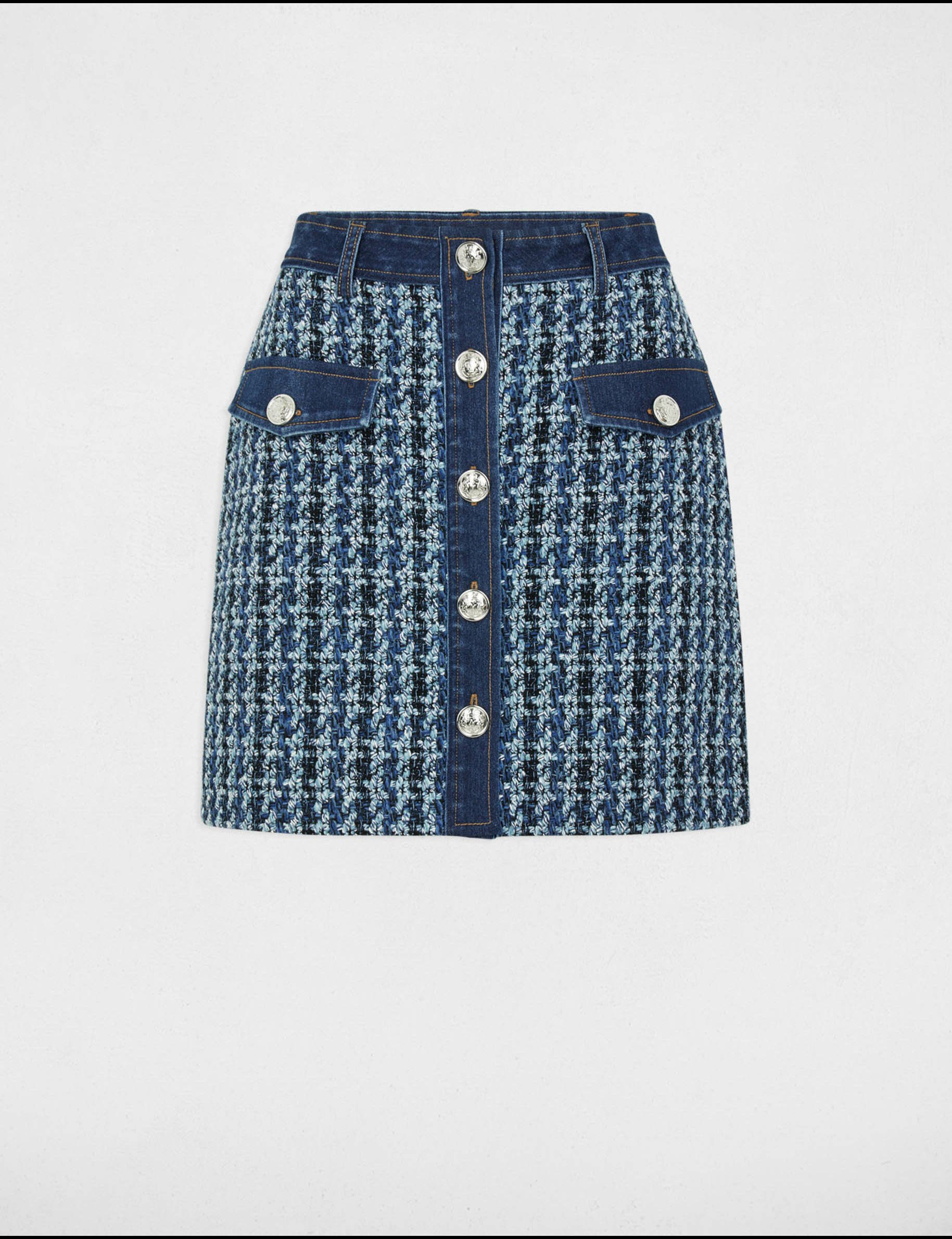 Mini tweed skirt multicolor women