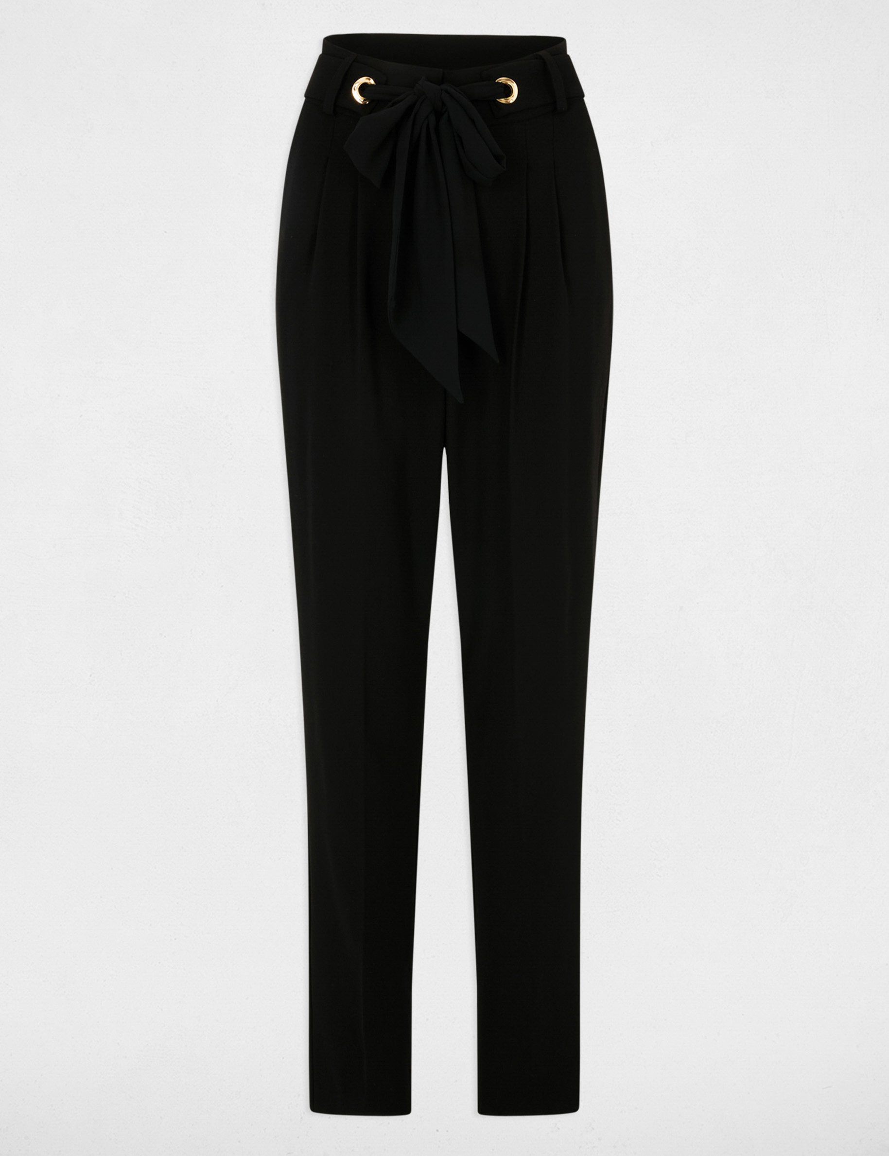 Peg trousers with darts black women