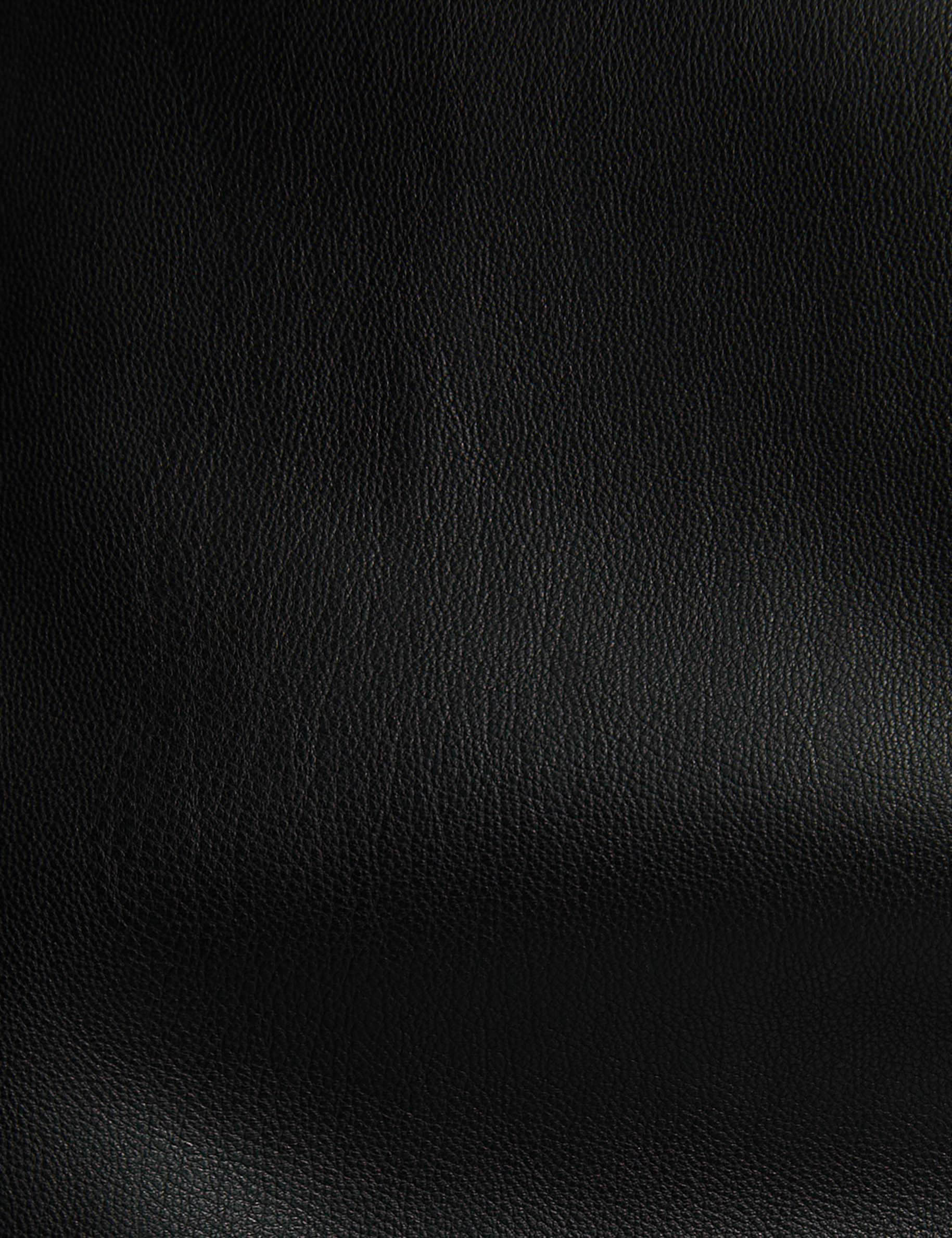 faux leather mini skirt black women null
