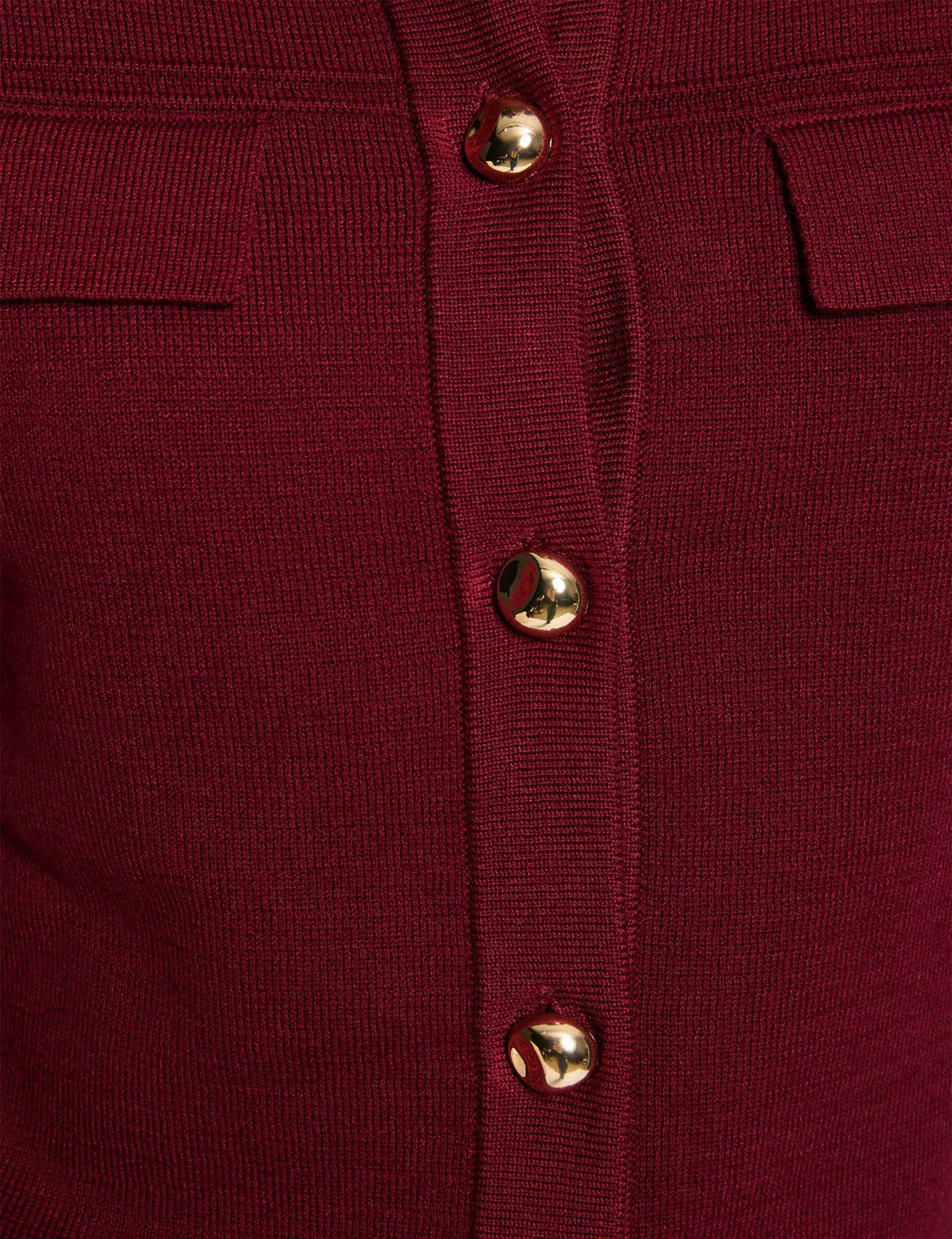 long sleeved cardigan burgundy women null