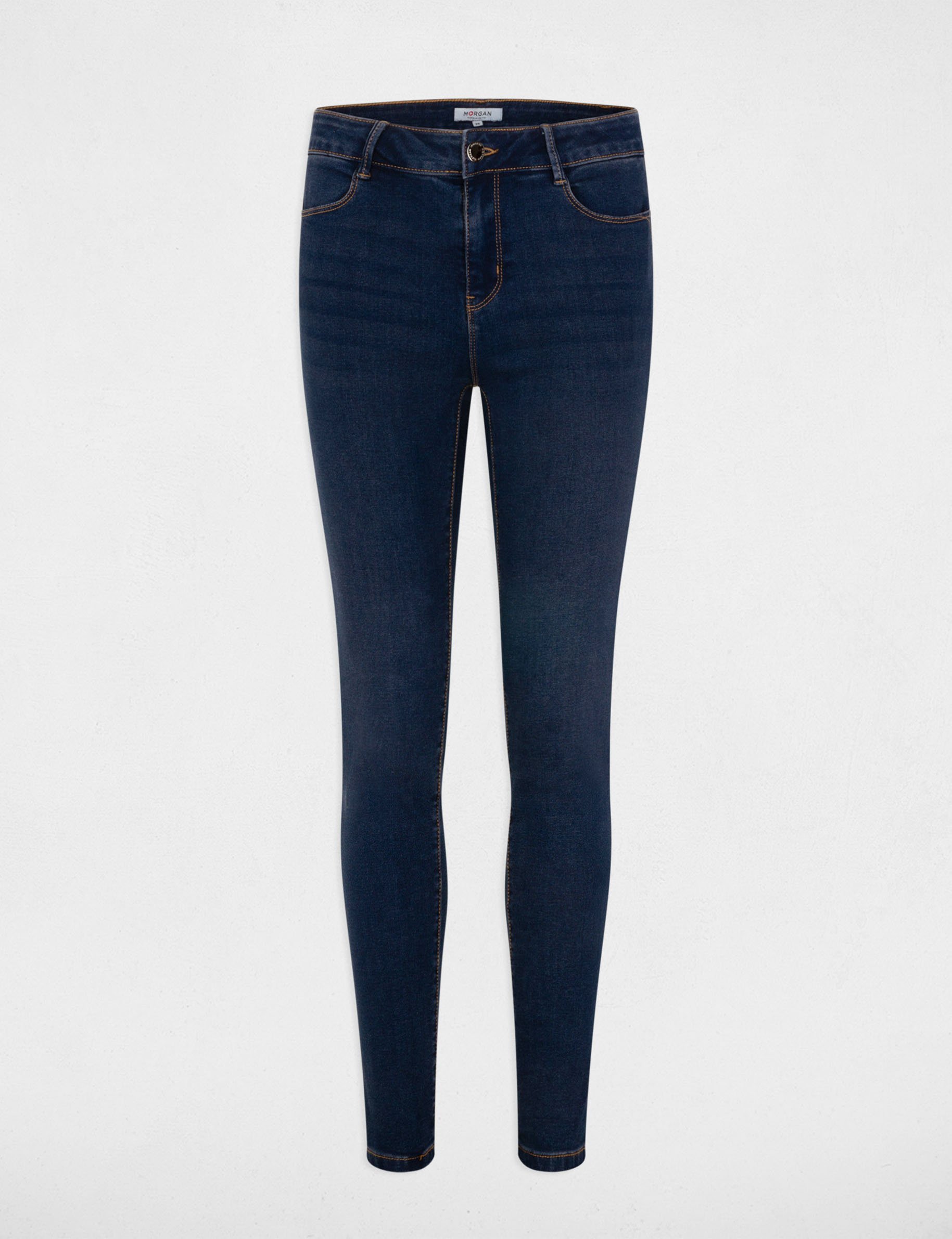 Jeans slim taille standard denim brut femme