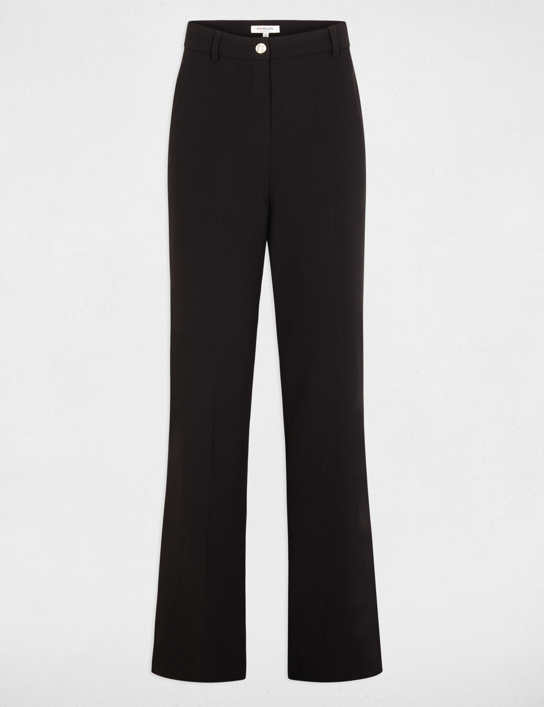 Pantalon large à pinces noir femme