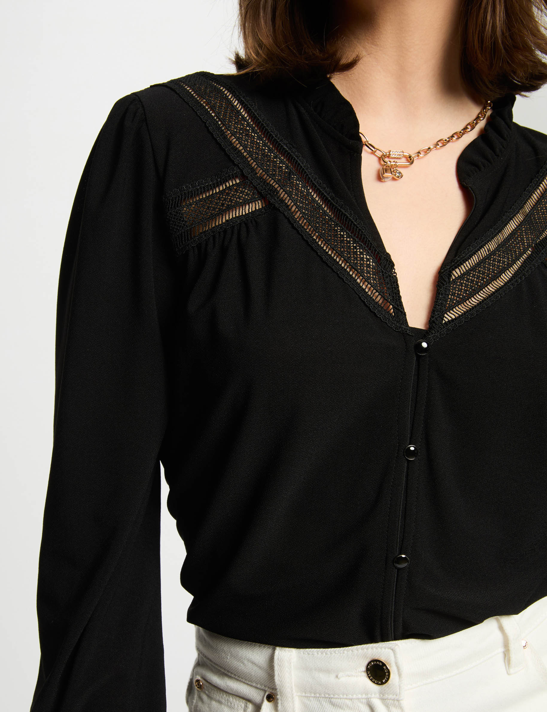 long sleeved t shirt black women Long-sleeved t-shirt black women