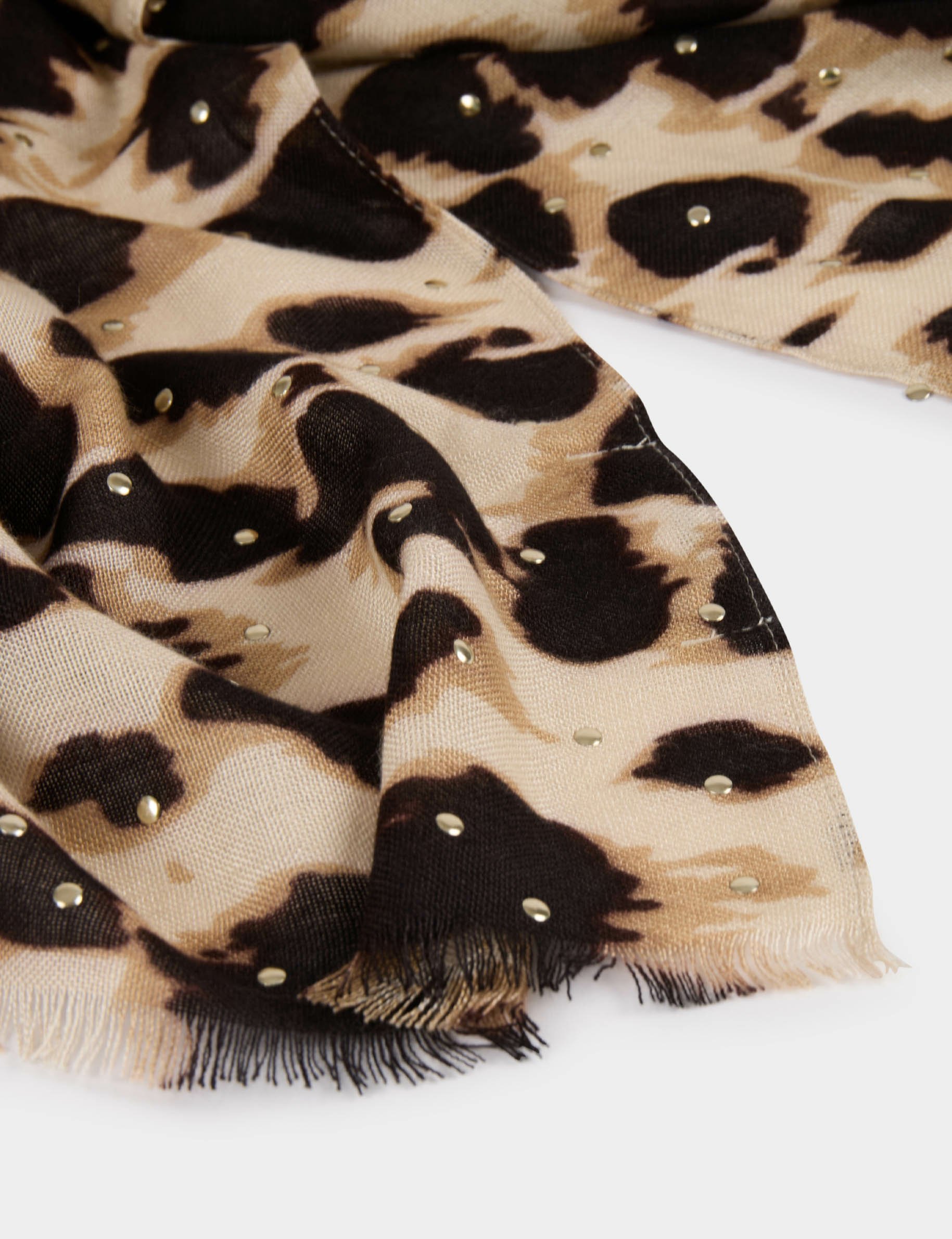 Scarf with leopard print multicolor women