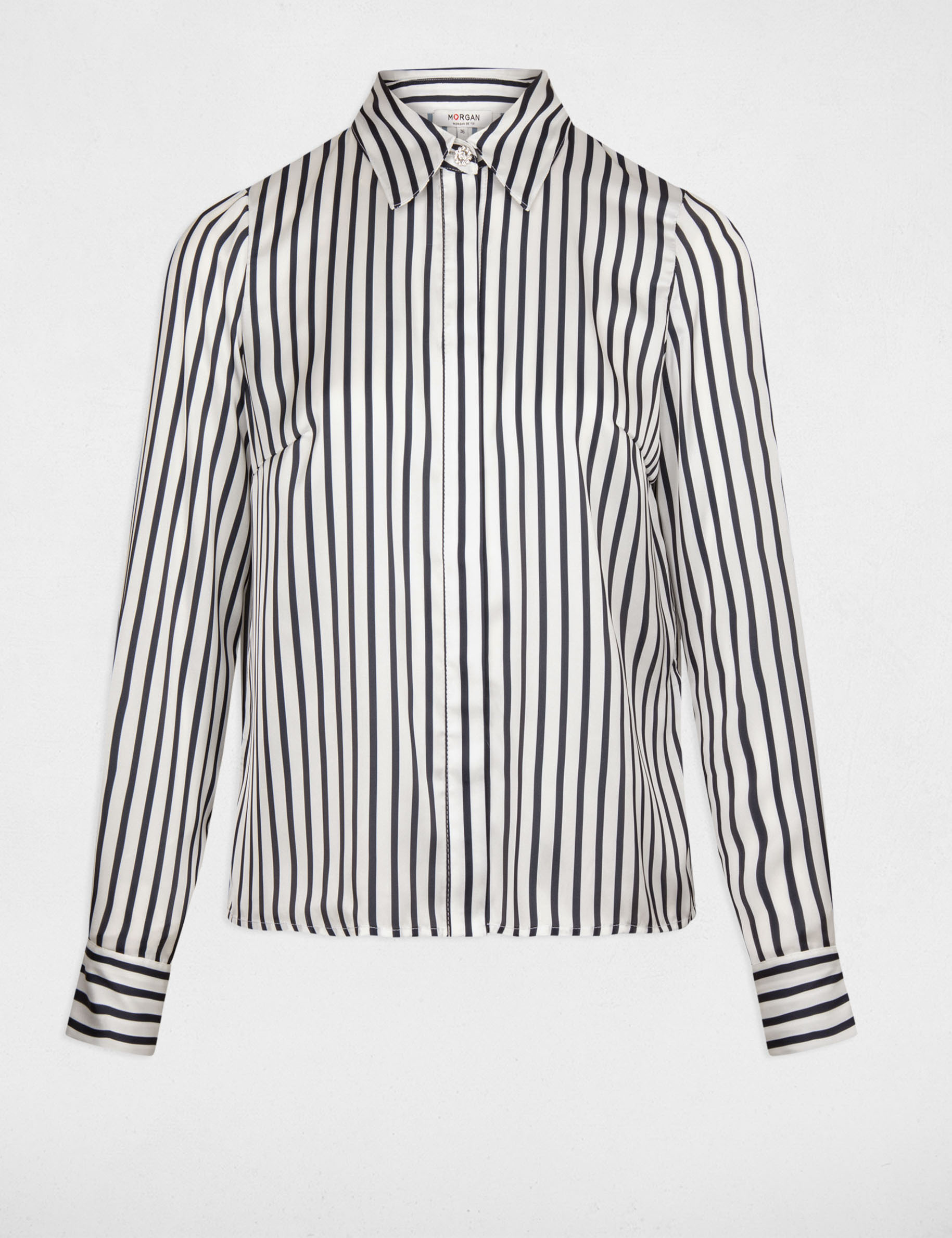 Striped long-sleeved shirt multicolor women