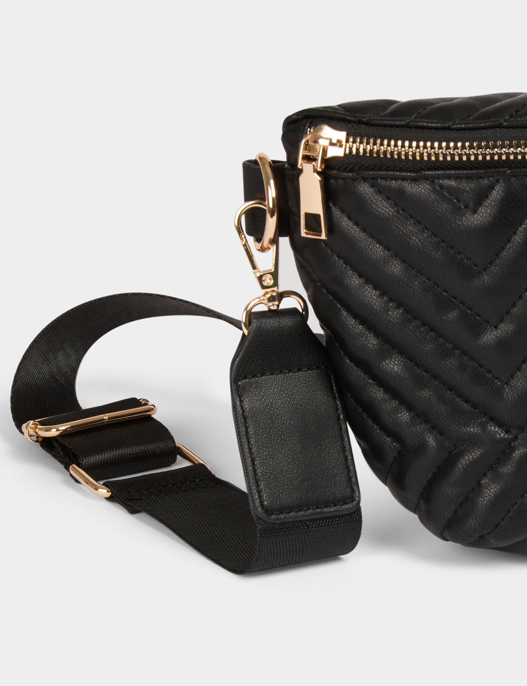 Quilted sling bag black women