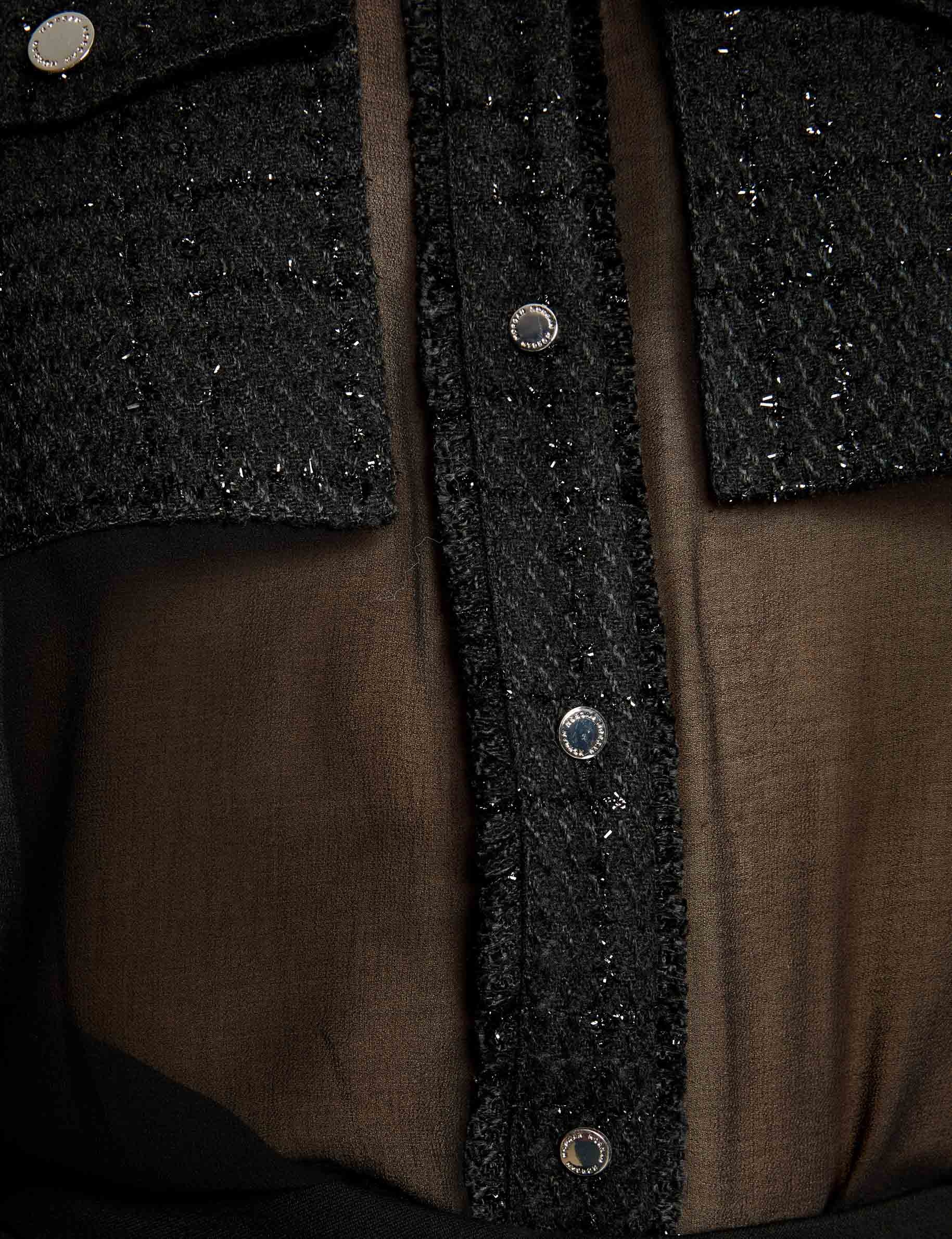 long sleeved shirt black women null