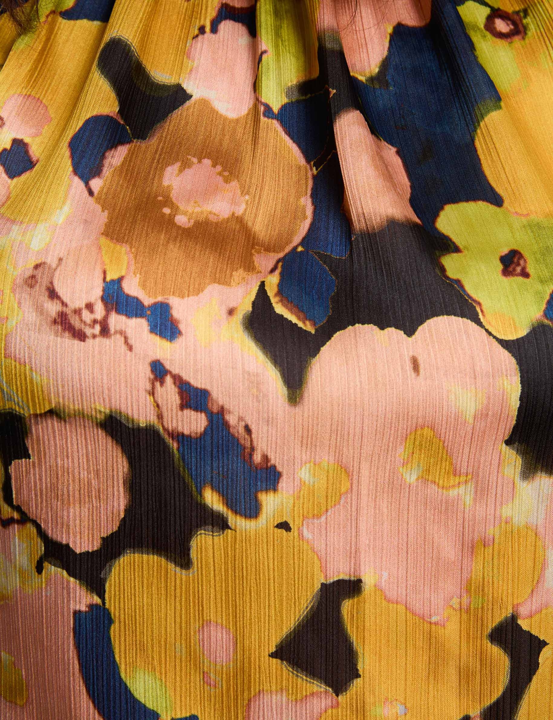 flowy high neck top multicolor women null