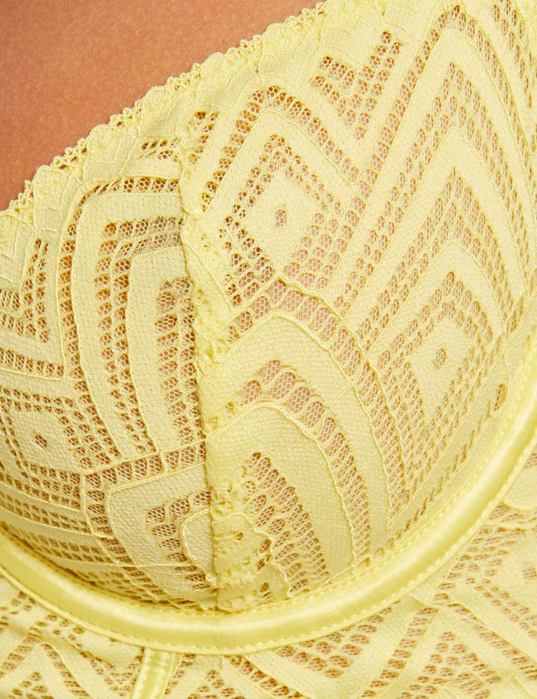 Lace Brazilian briefs yellow ladies