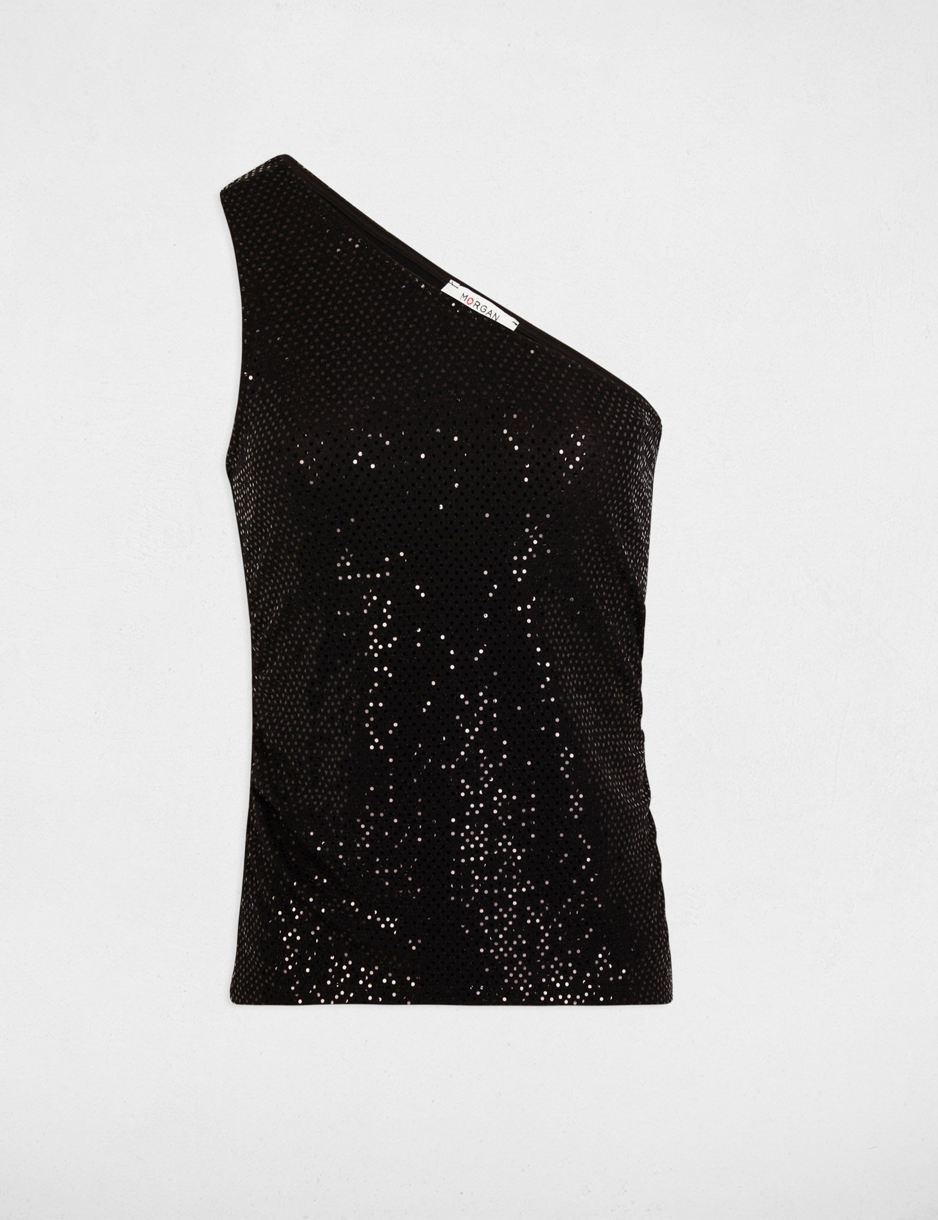 Asymmetrical top rhinestones black women