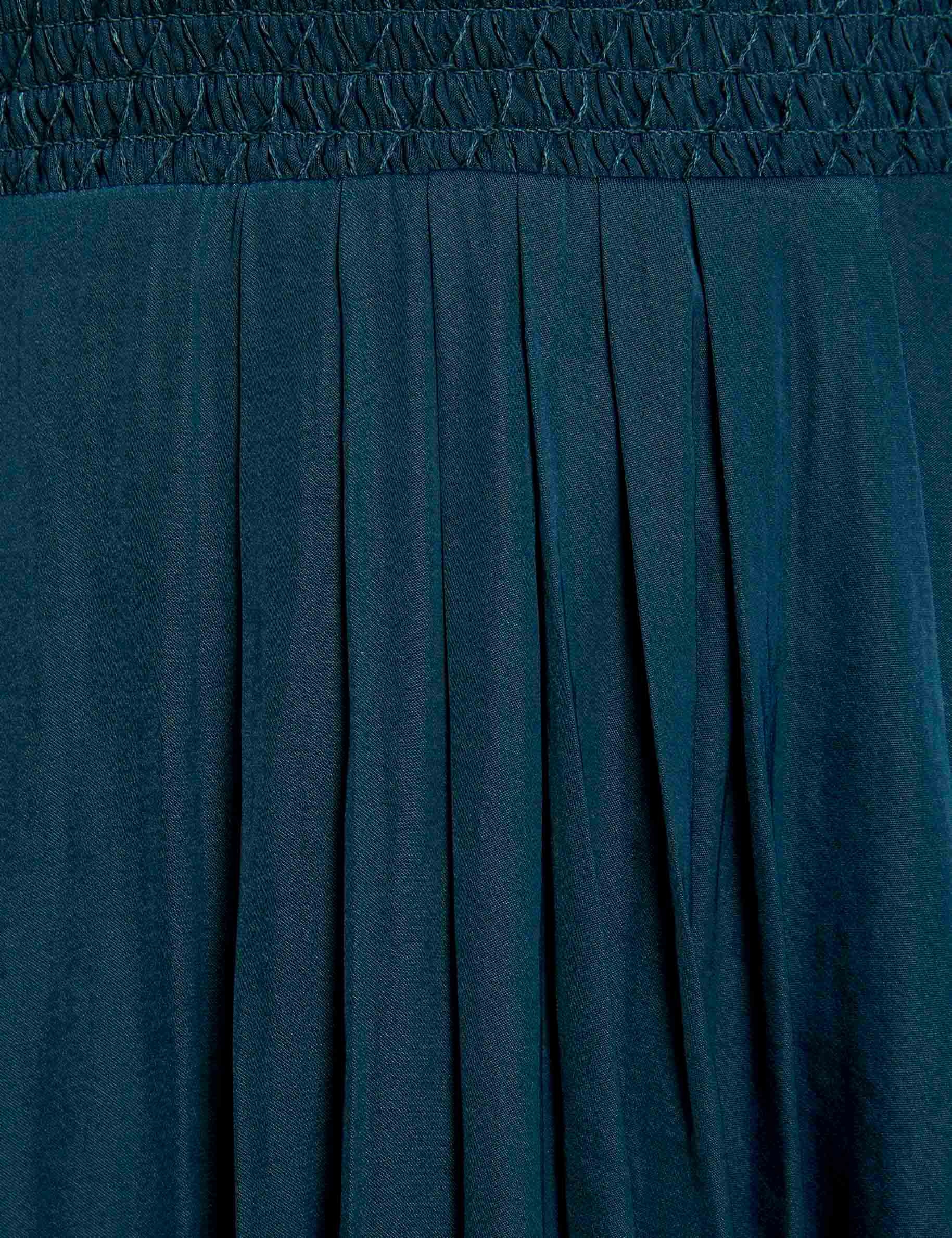 sleeveless loose straight dress petroleum blue women null