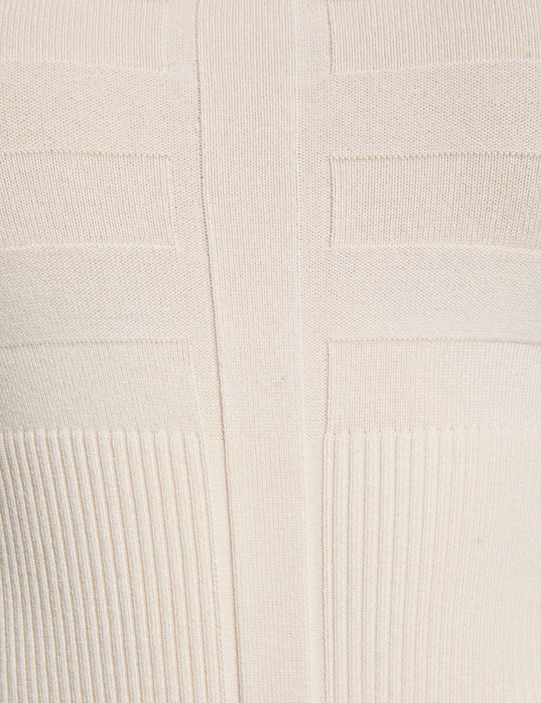 fitted high neck sweater ivory women null