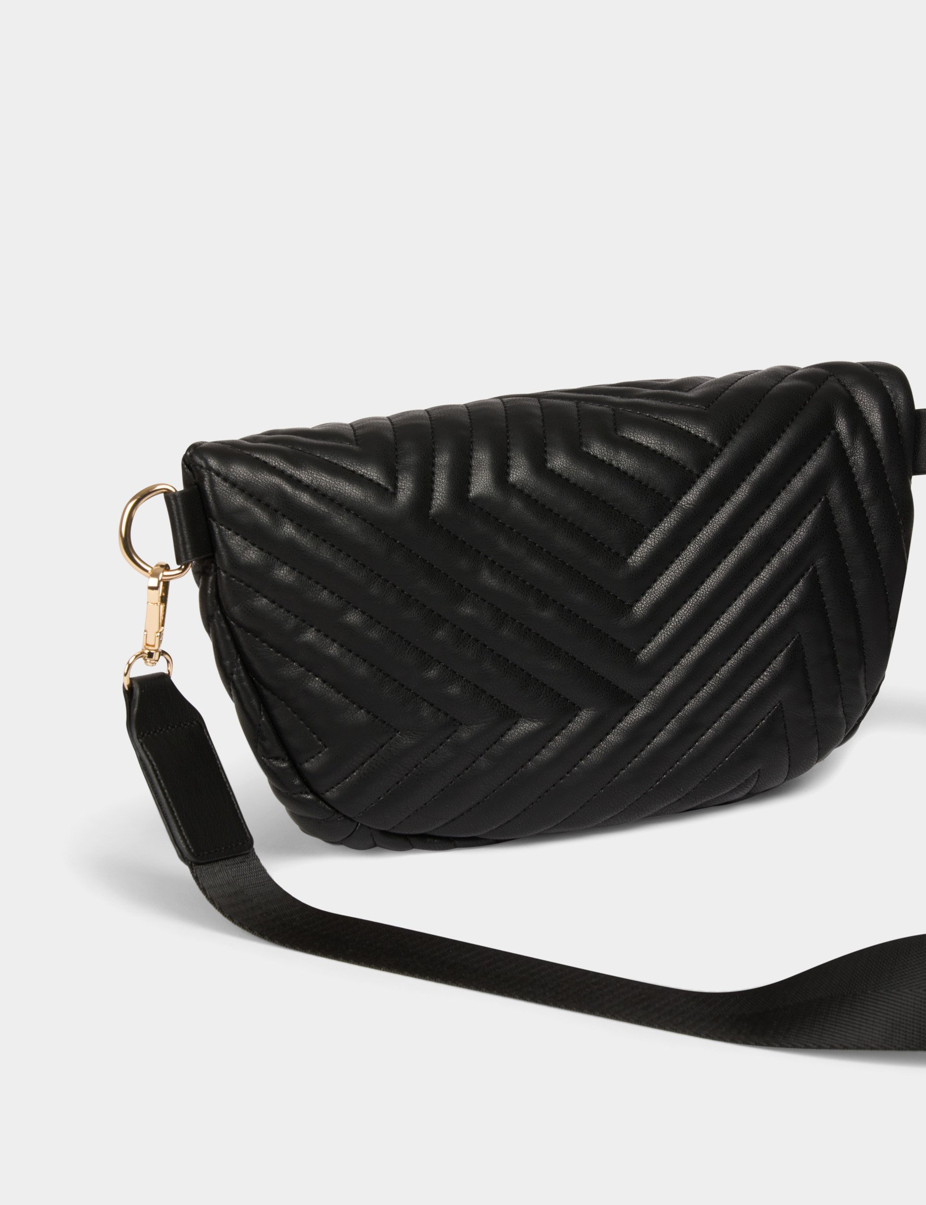 Quilted sling bag black women