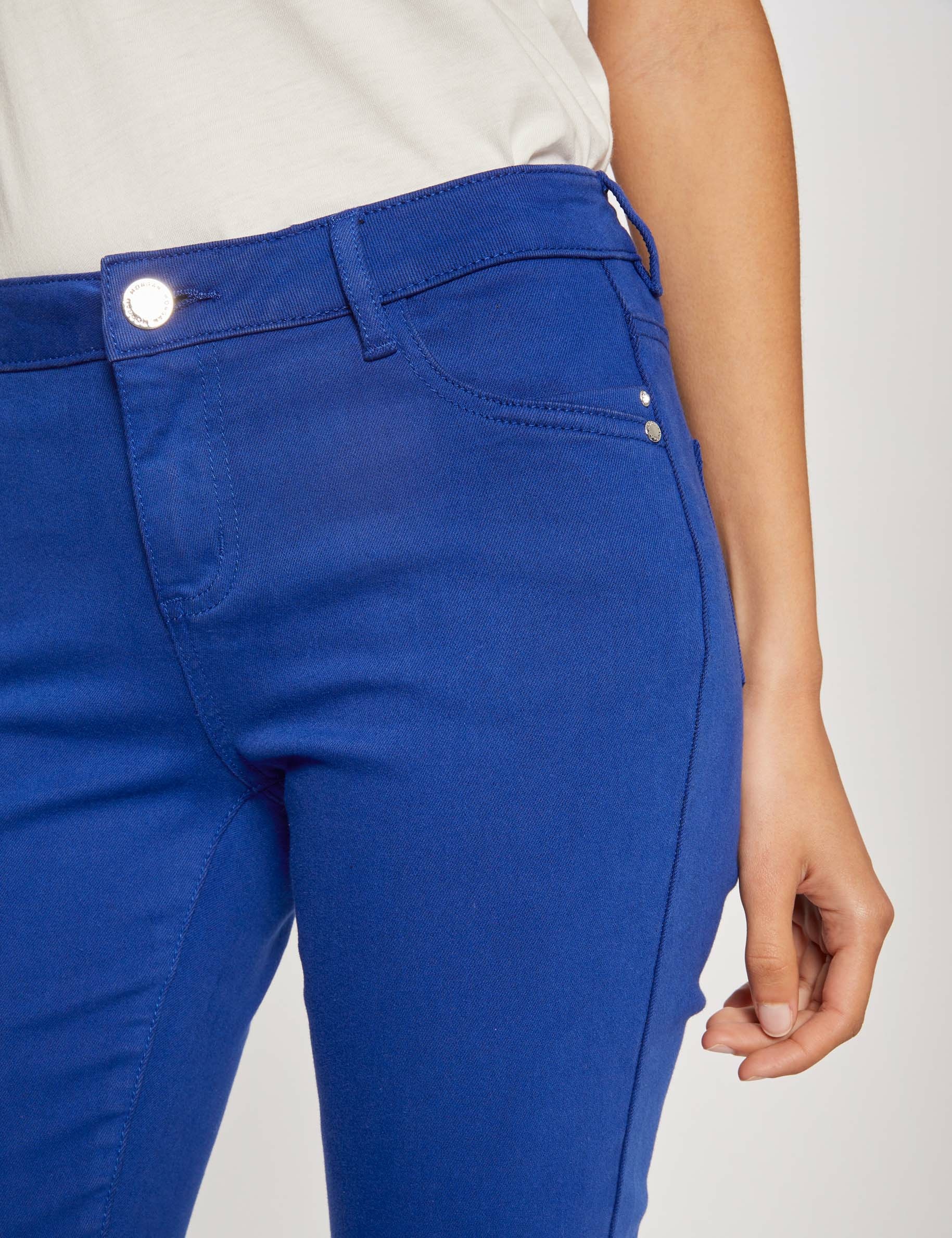 Low waist skinny trousers electric blue women