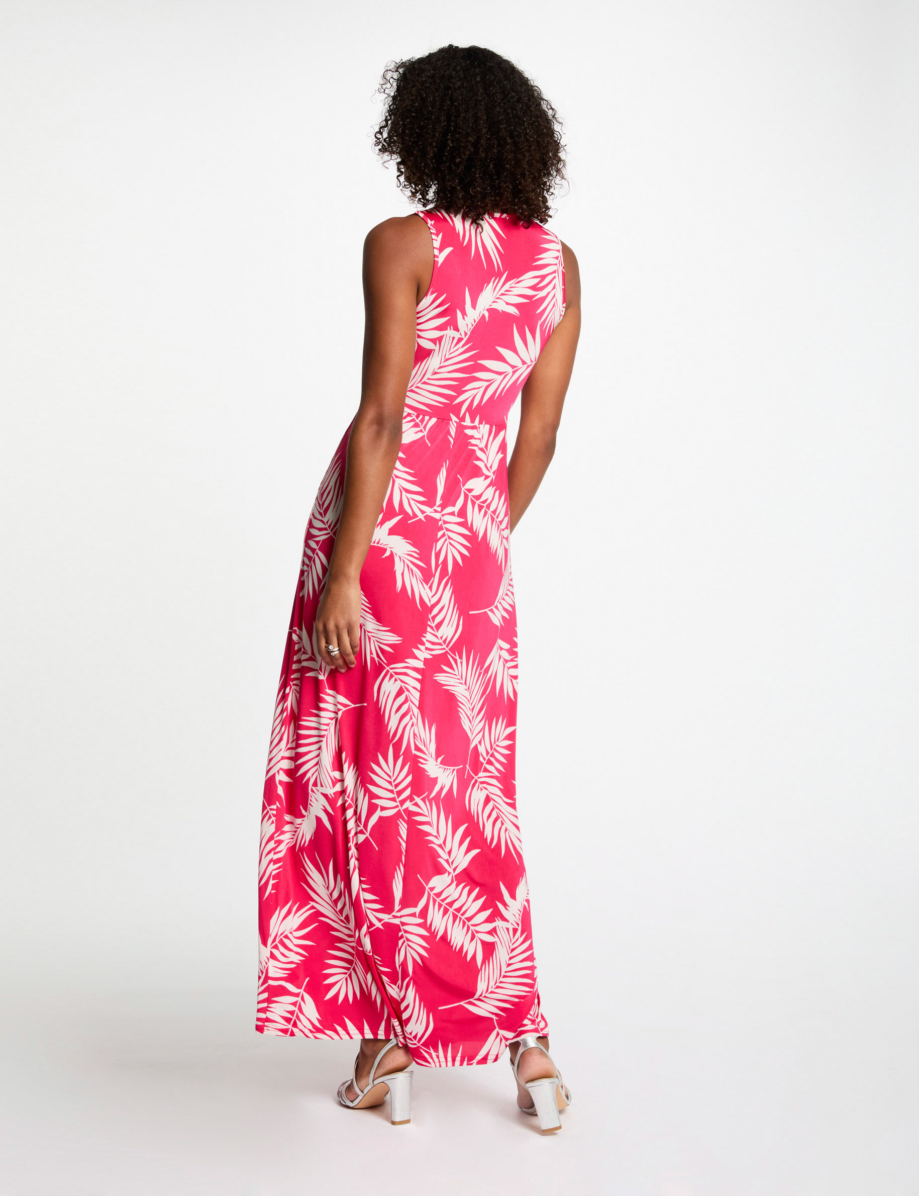 Printed maxi straight dress multicolor women