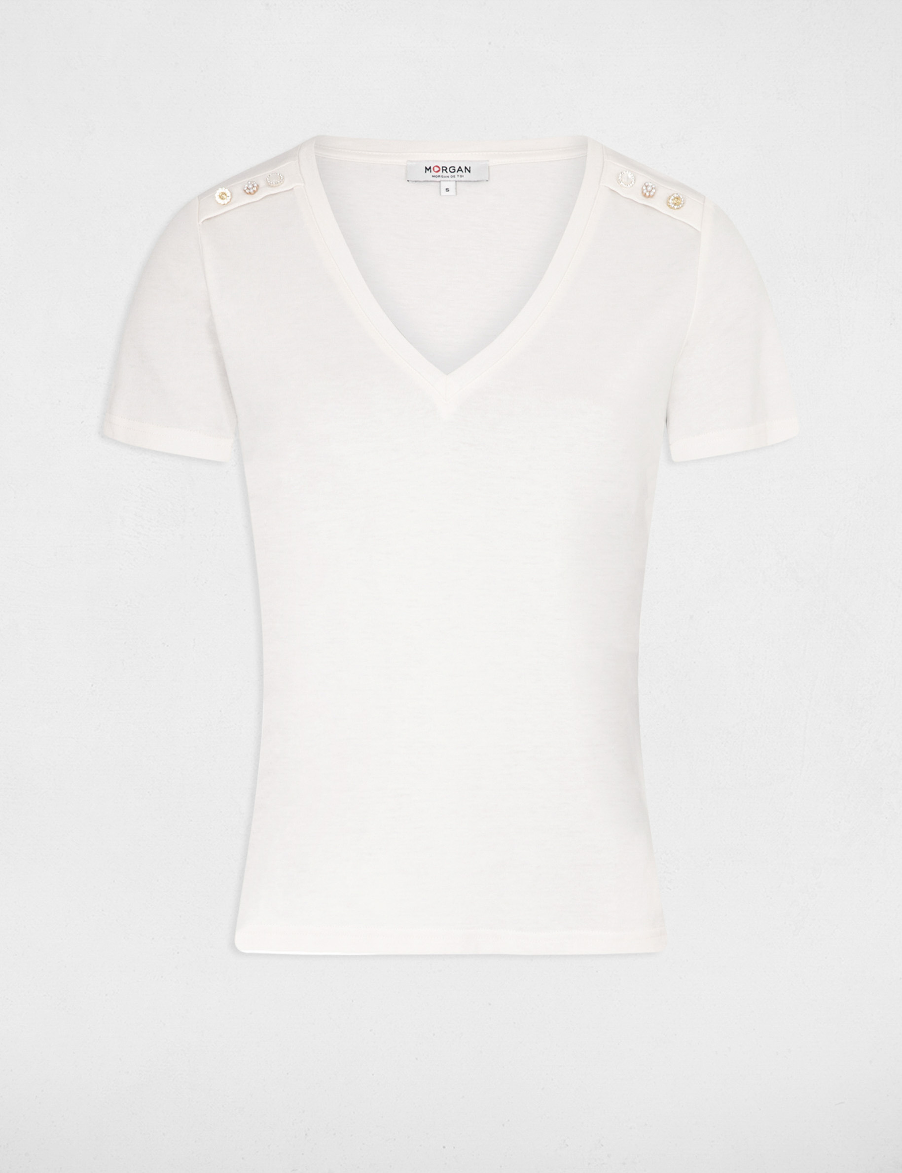 Short-sleeved t-shirt ivory women