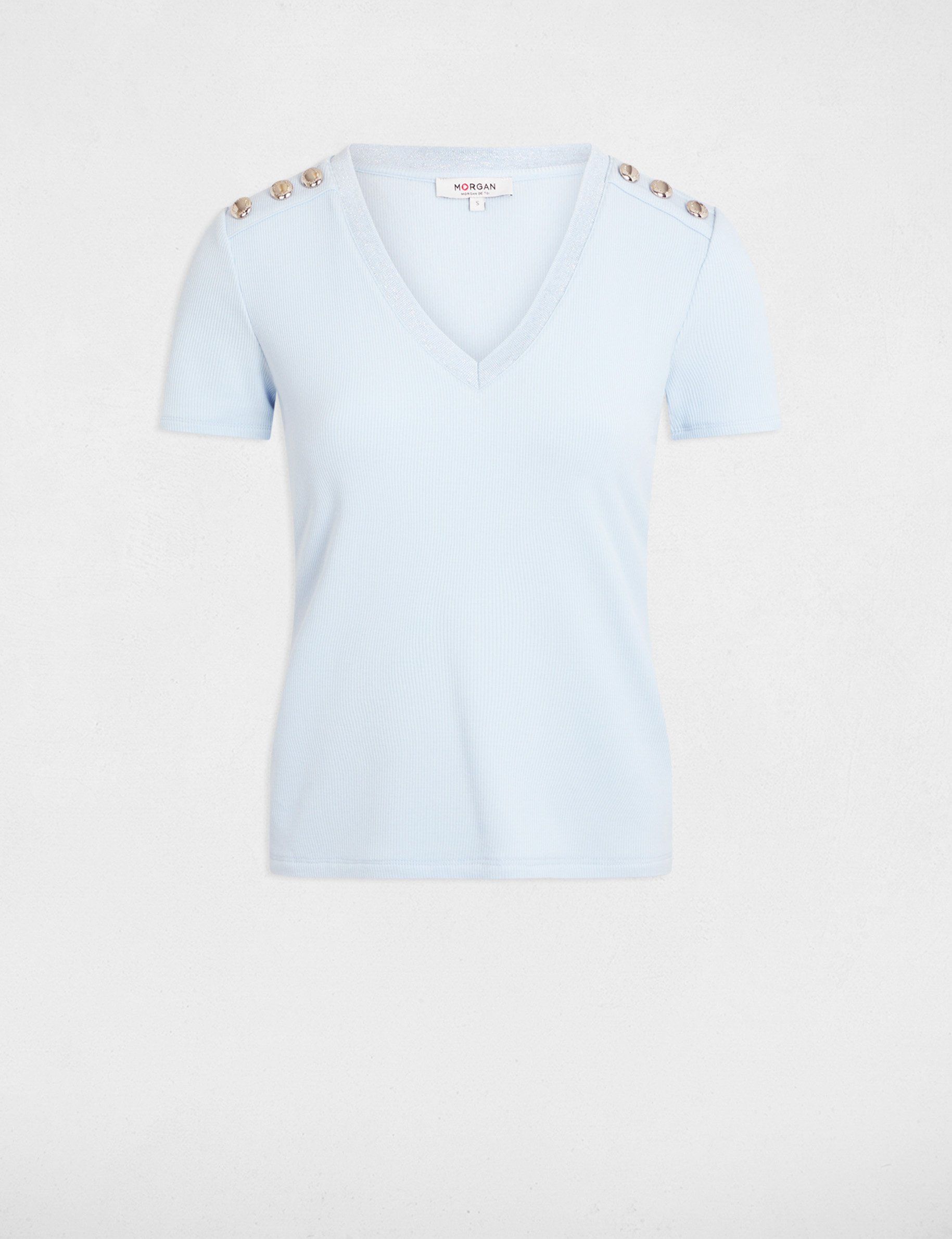 Short-sleeved t-shirt sky blue women