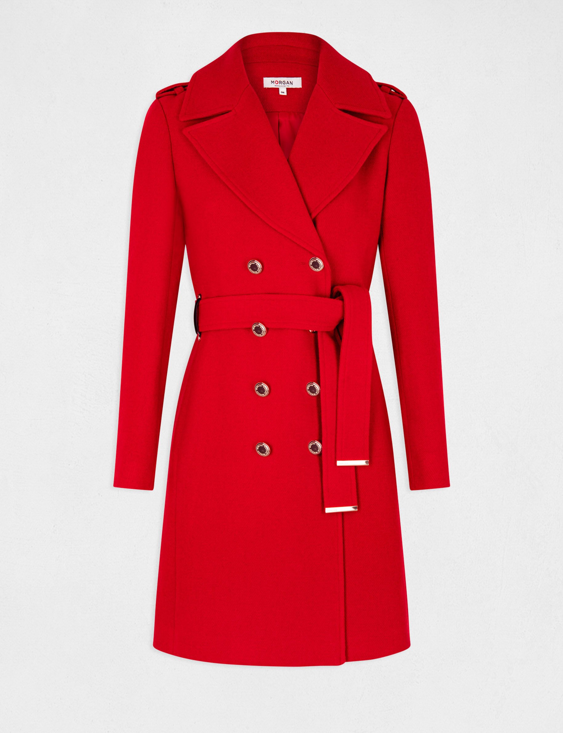 Manteau morgan rouge new arrivals