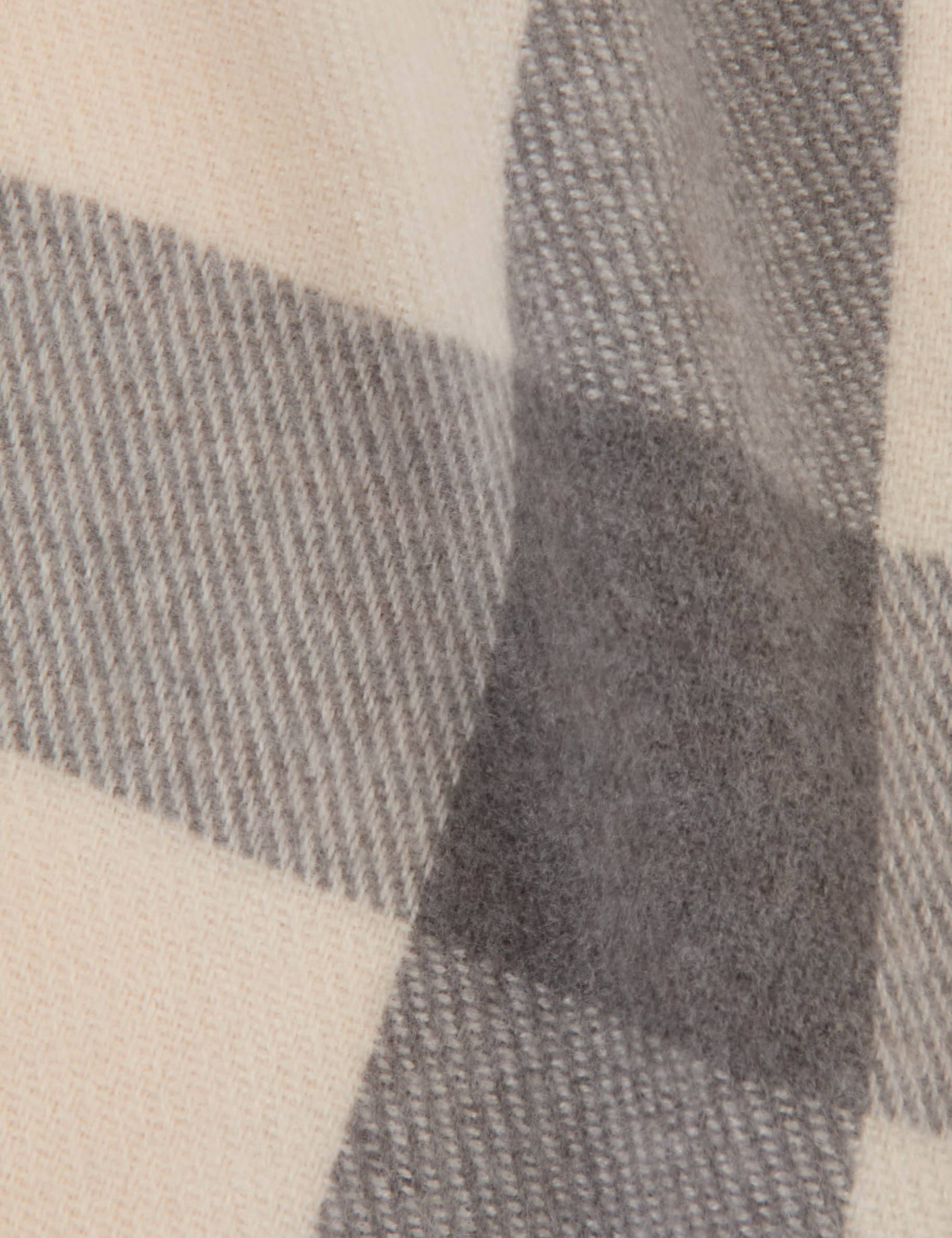 checked scarf ivory women null