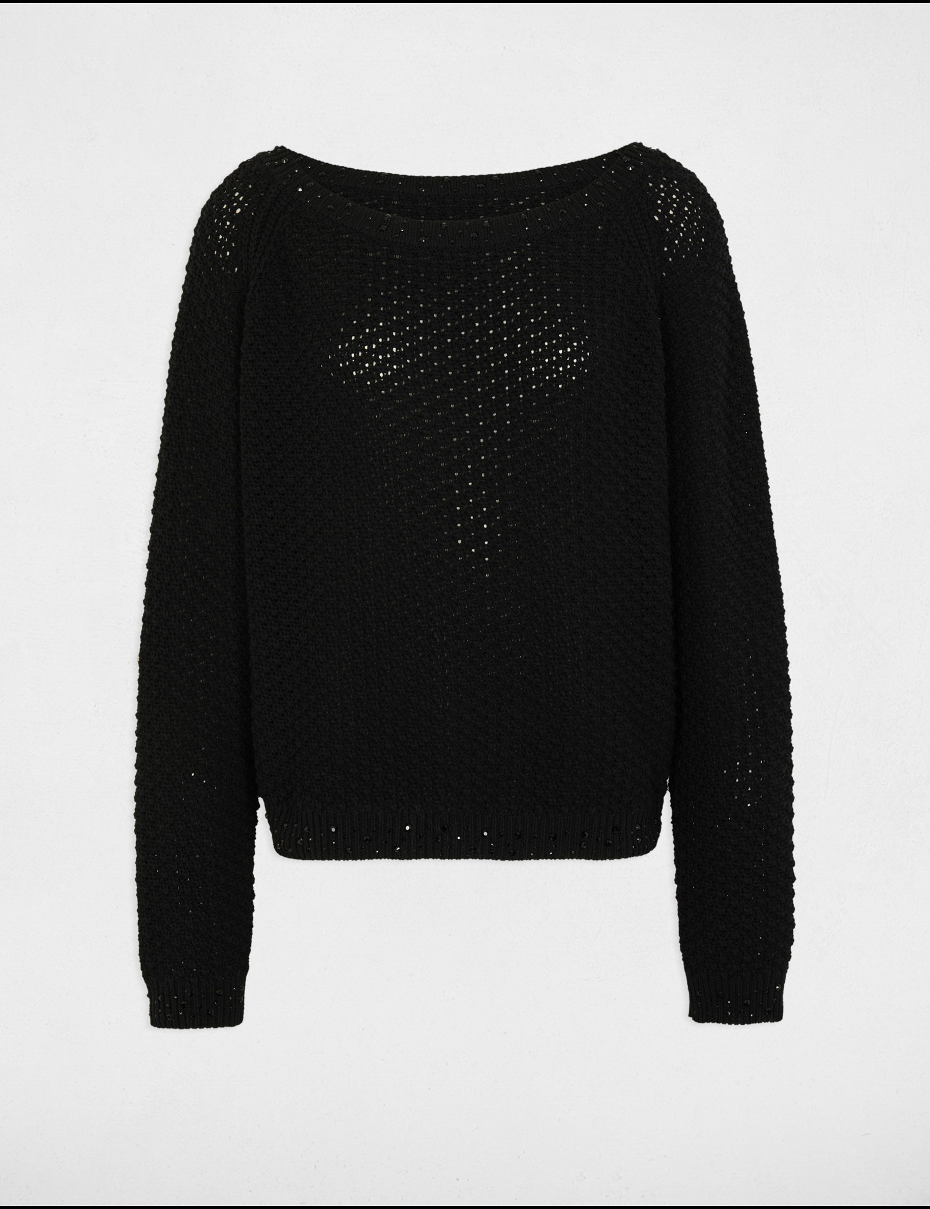 Jumper with boat neck black women