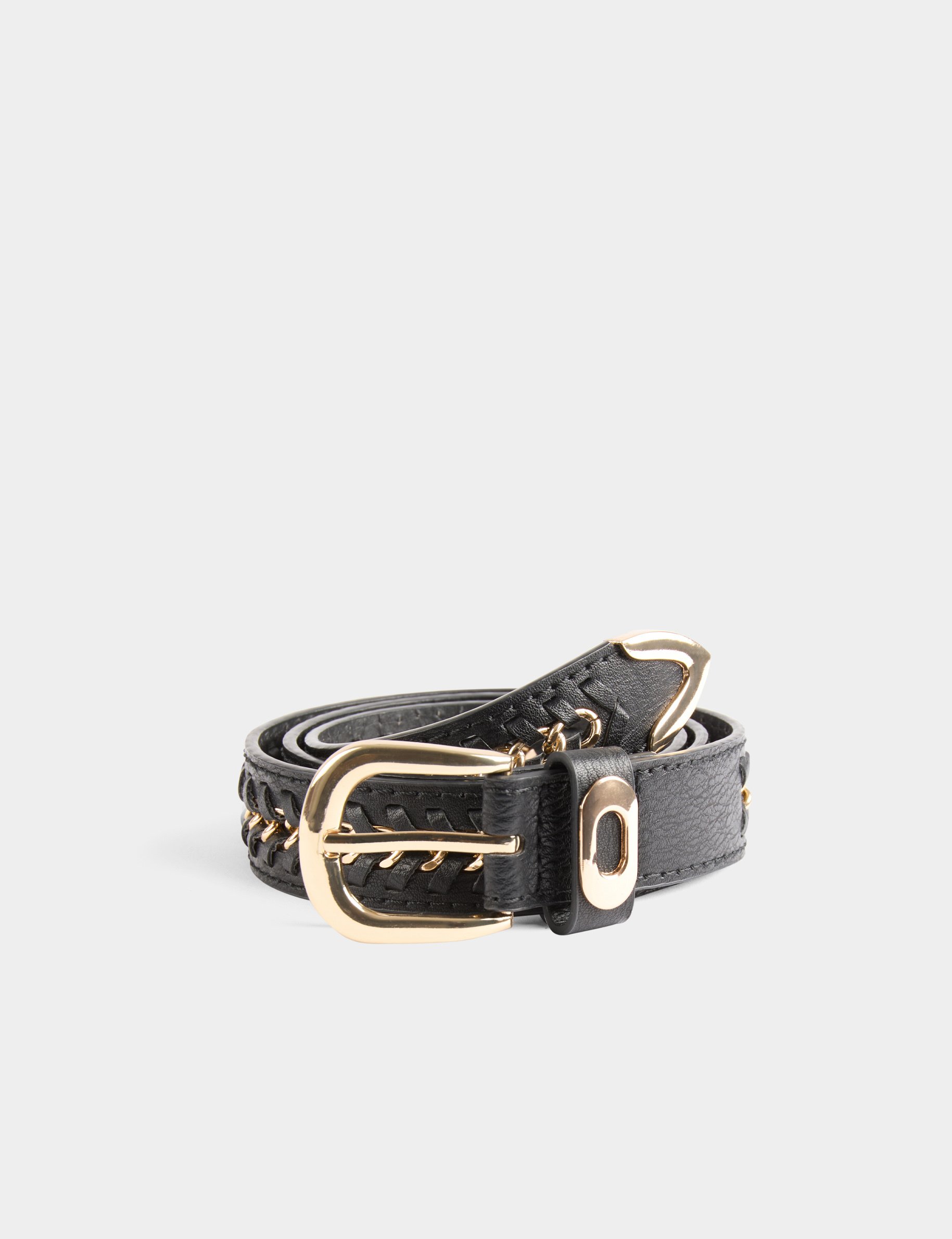 Belt with chain details black women