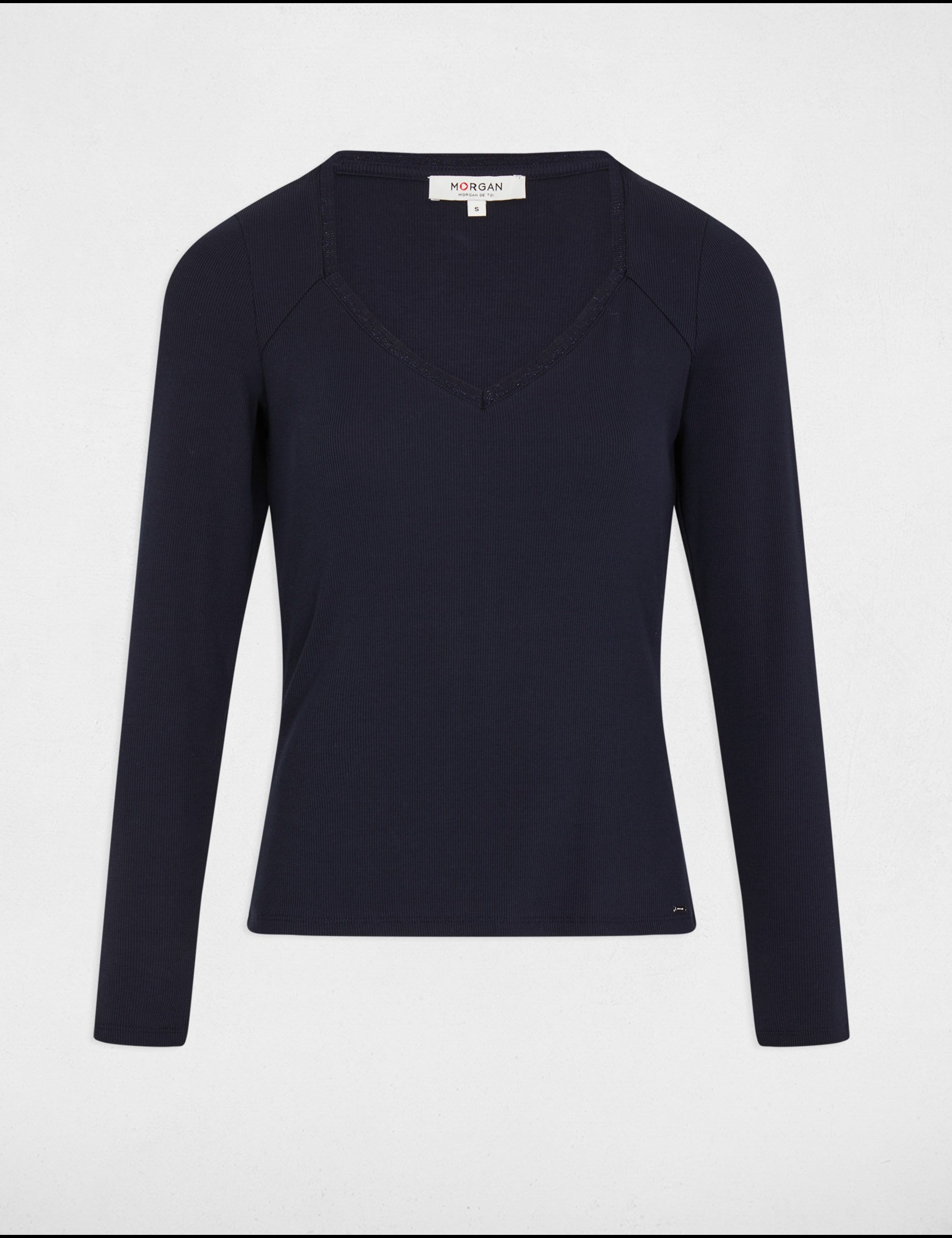 Long-sleeved t-shirt navy blue women