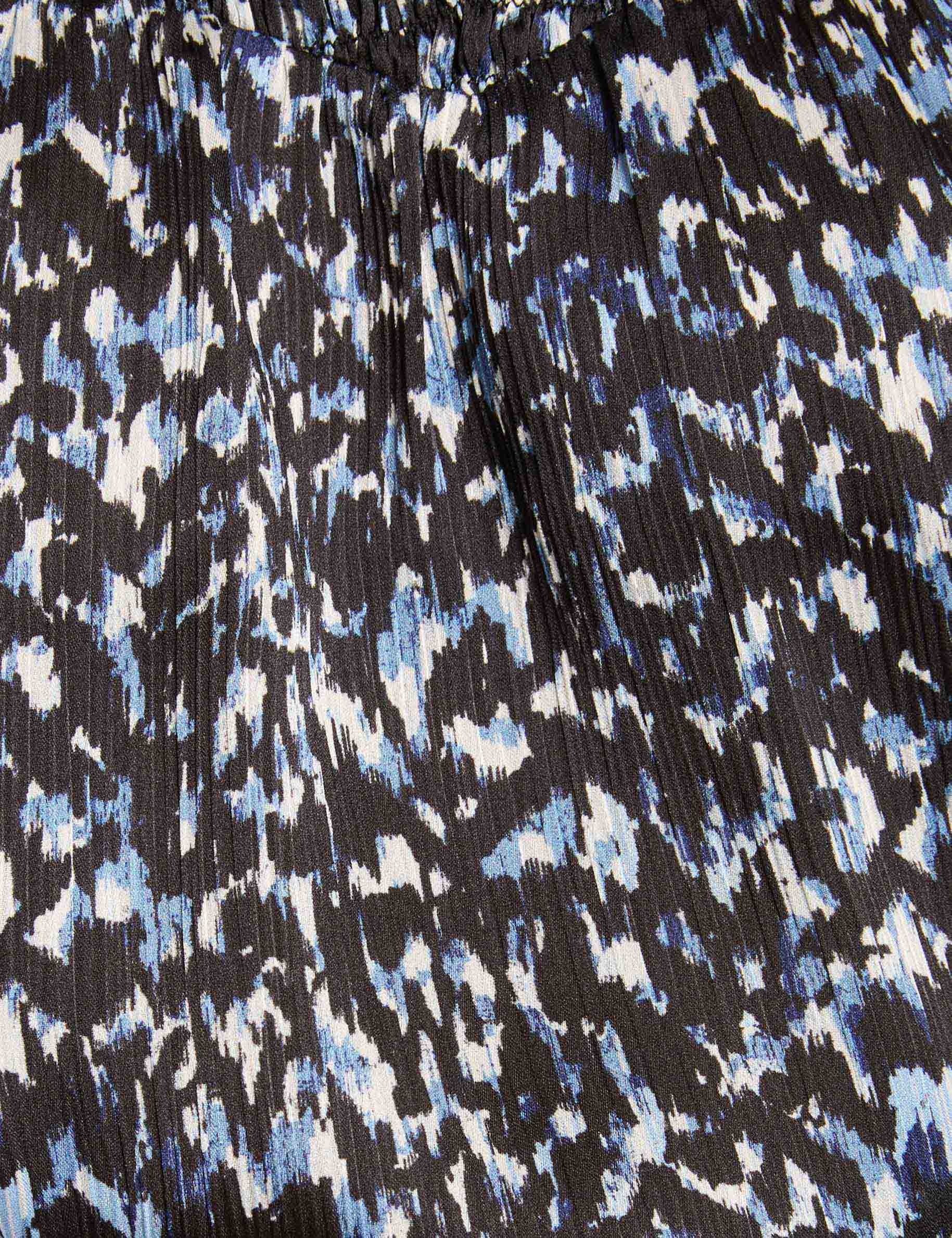 pleated blouse with v neck multicolor women null